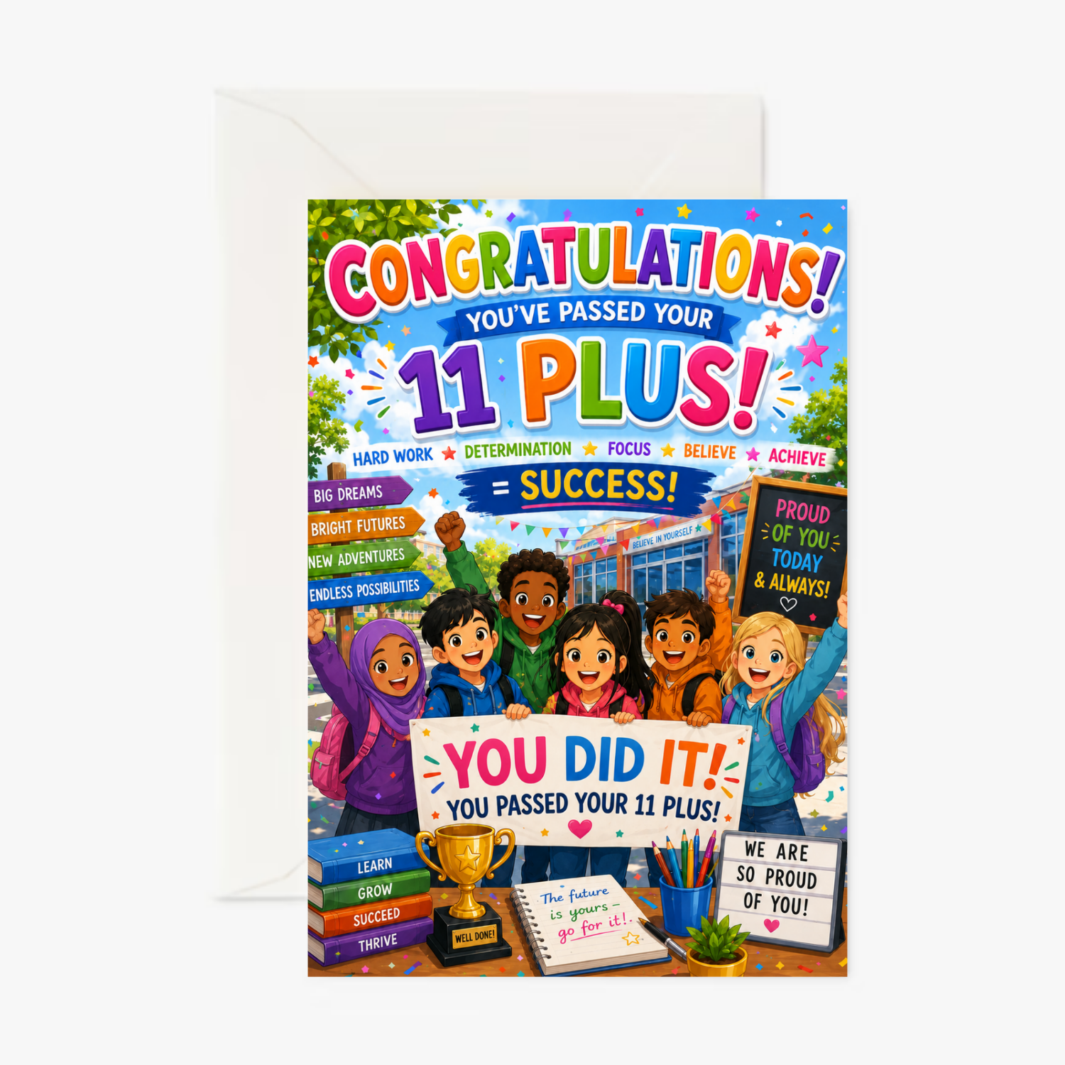 11 Plus Kids personalised greeting card