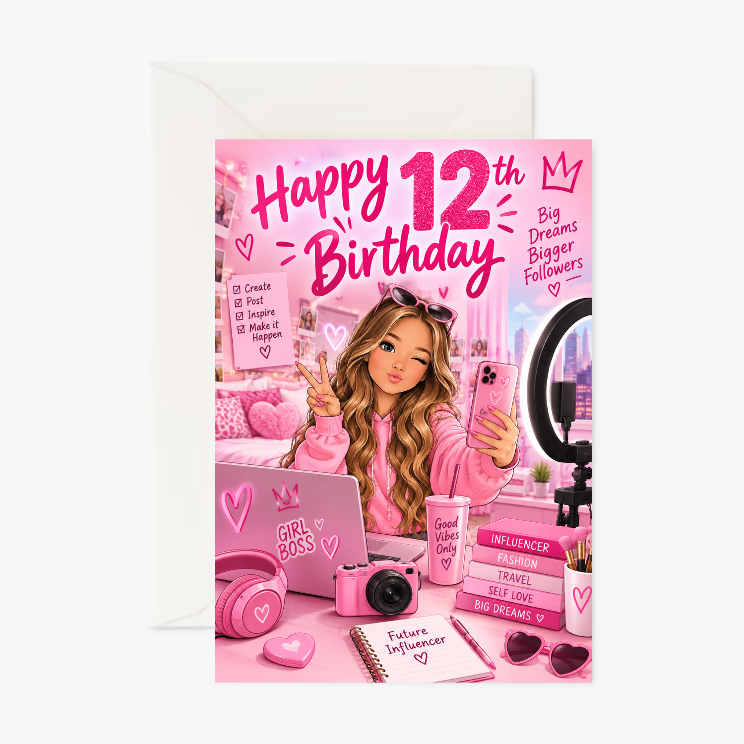 Personalised 12th Birthday Card – Influencer Birthday Card - Cockney Cards