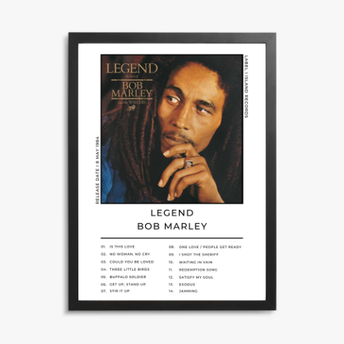 Bob Marley Legend Album Cover Print – Reggae Wall Art personalised print