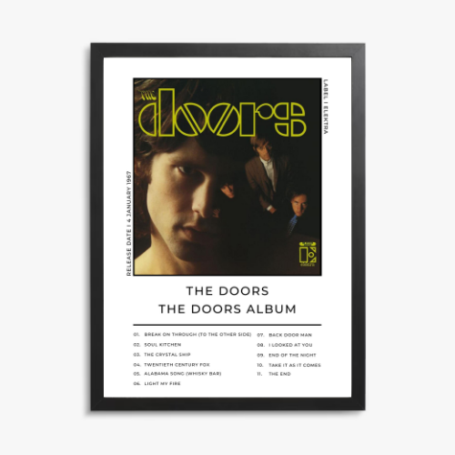 The Doors Self-Titled Album Cover Print – Classic Rock Wall Art personalised print