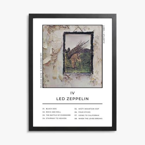 Led Zeppelin IV Album Cover Print – Classic Rock Wall Art personalised print