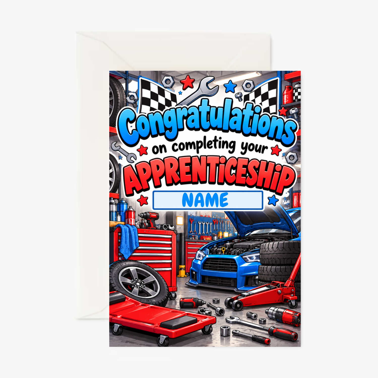Personalised Congratulations on Completing Your Mechanic Apprenticeship Card