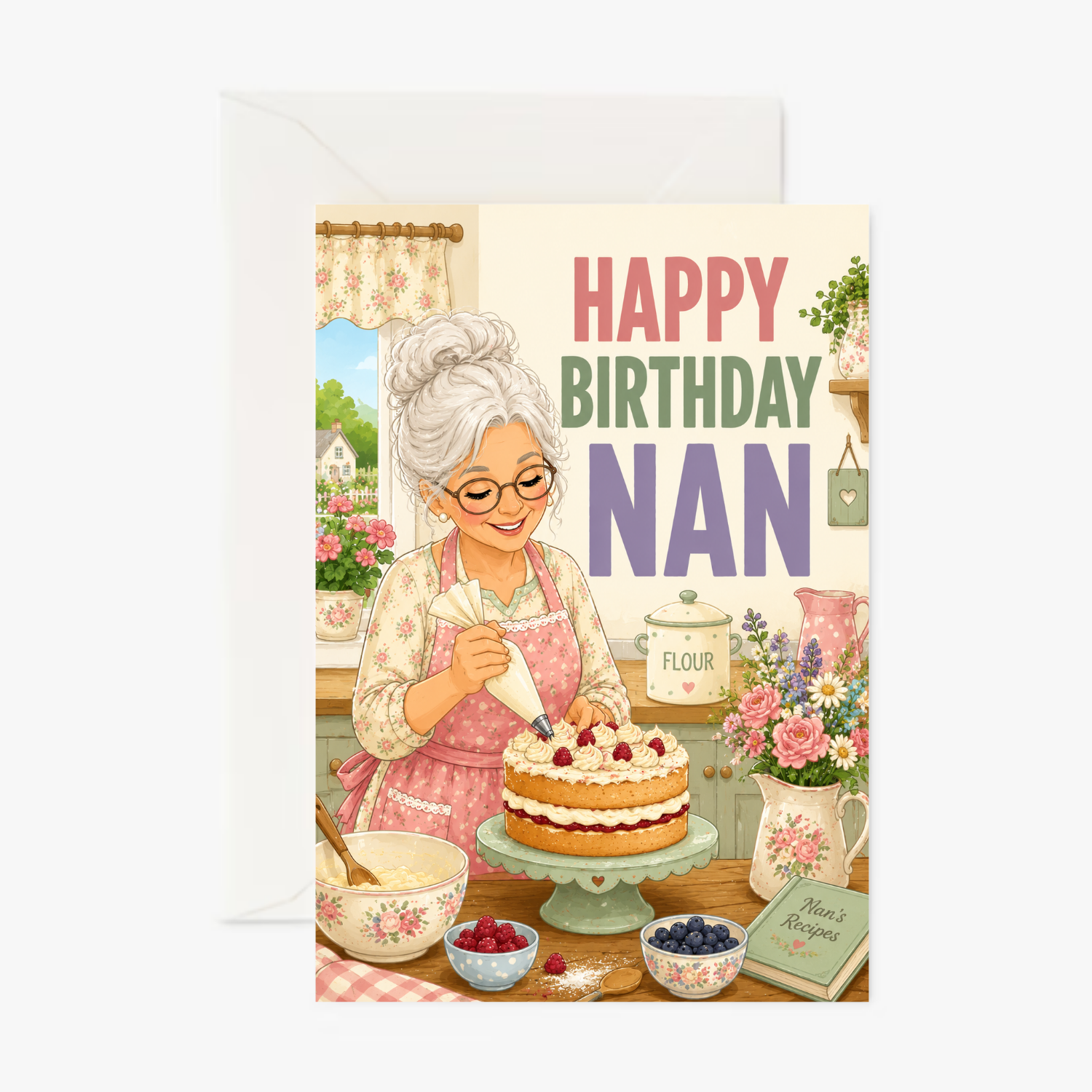Nans Bakery personalised greeting card