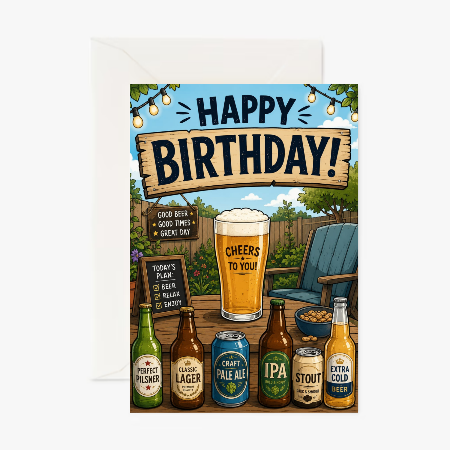 Birthday Beer personalised greeting card
