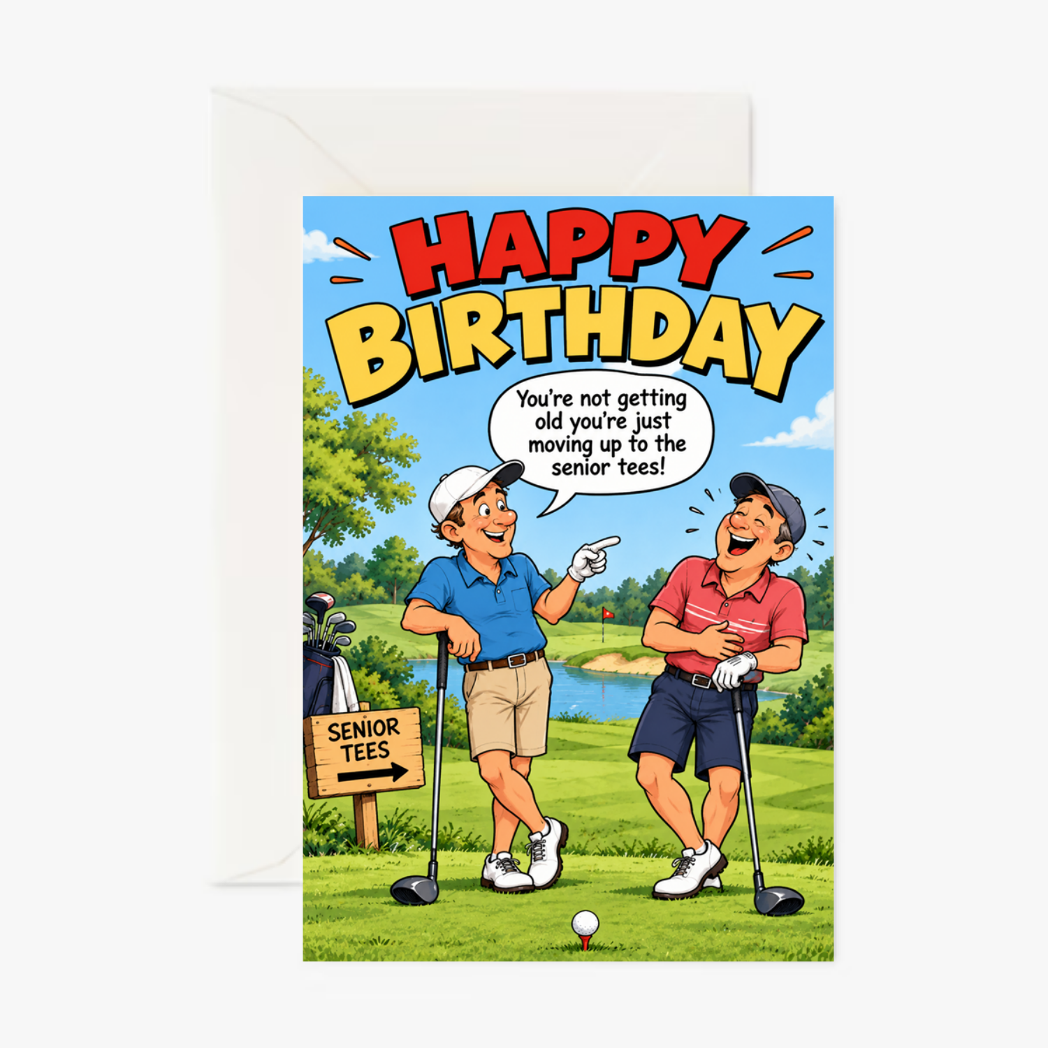 Personalised Golfers Birthday Card– Funny Golfing Card - Cockney Cards