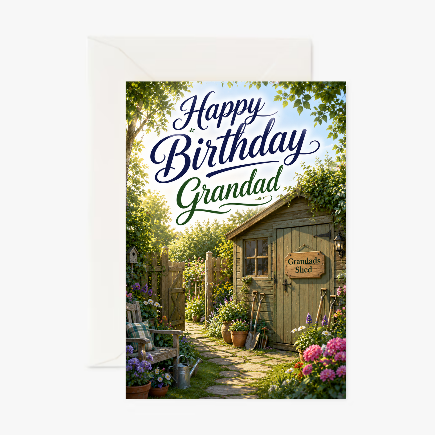 Grandads Garden personalised greeting card
