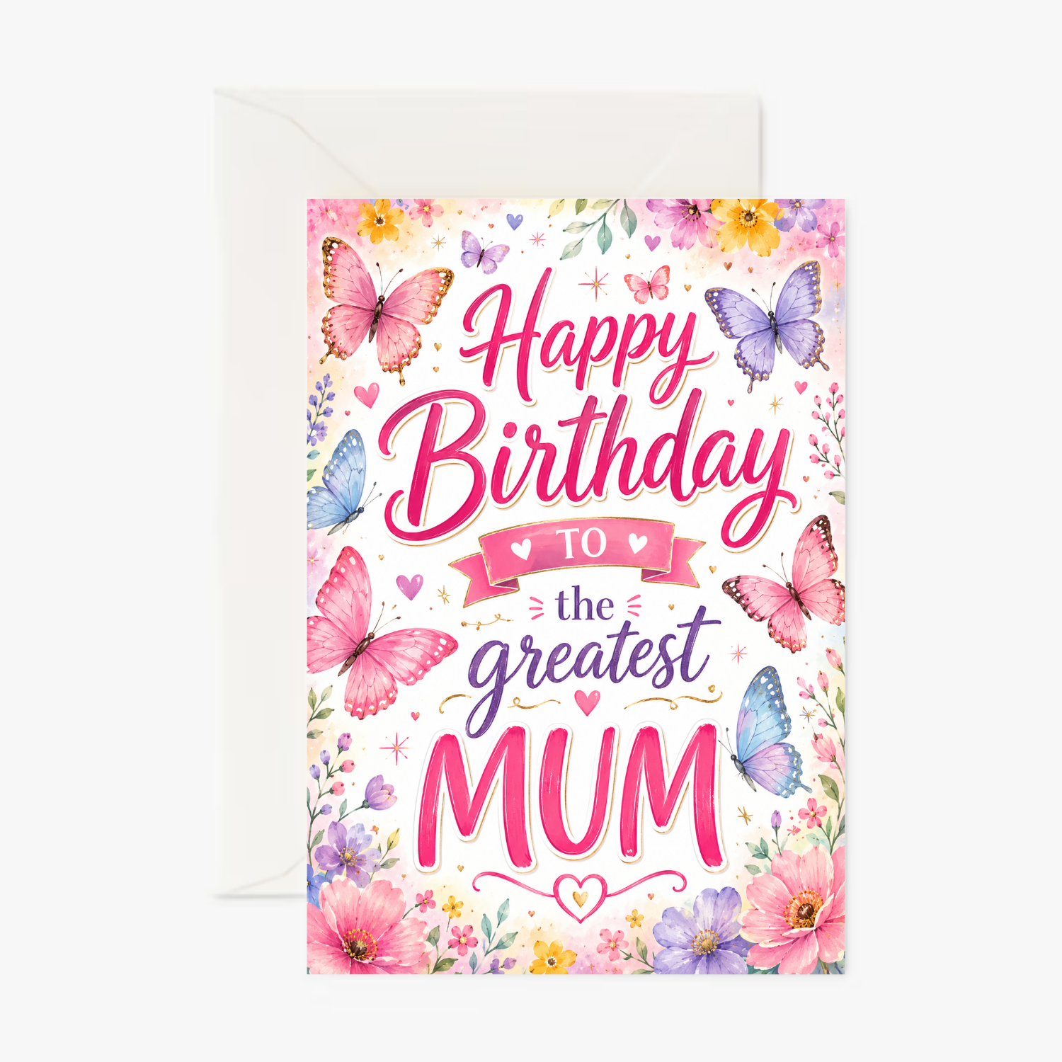 Great Mum personalised greeting card