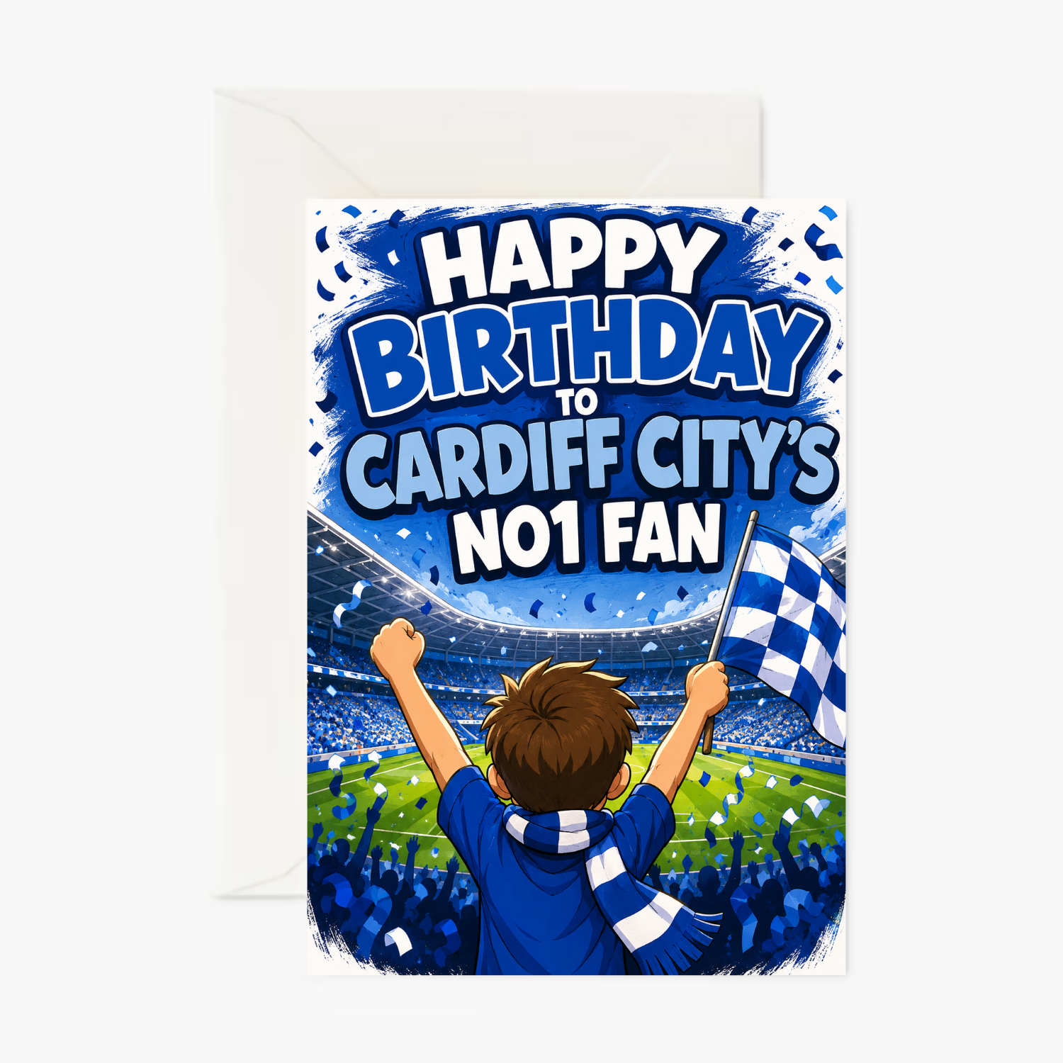 Cardiff City Fan personalised Sports card - Cockney Cards
