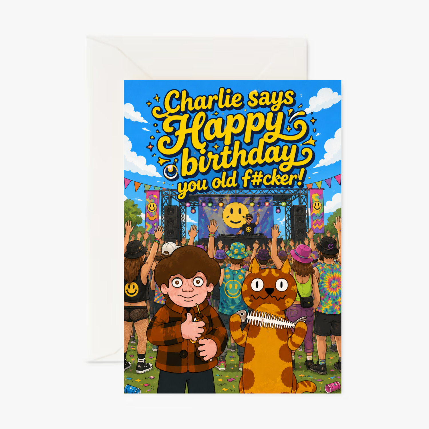 Charlie Says.. personalised greeting card