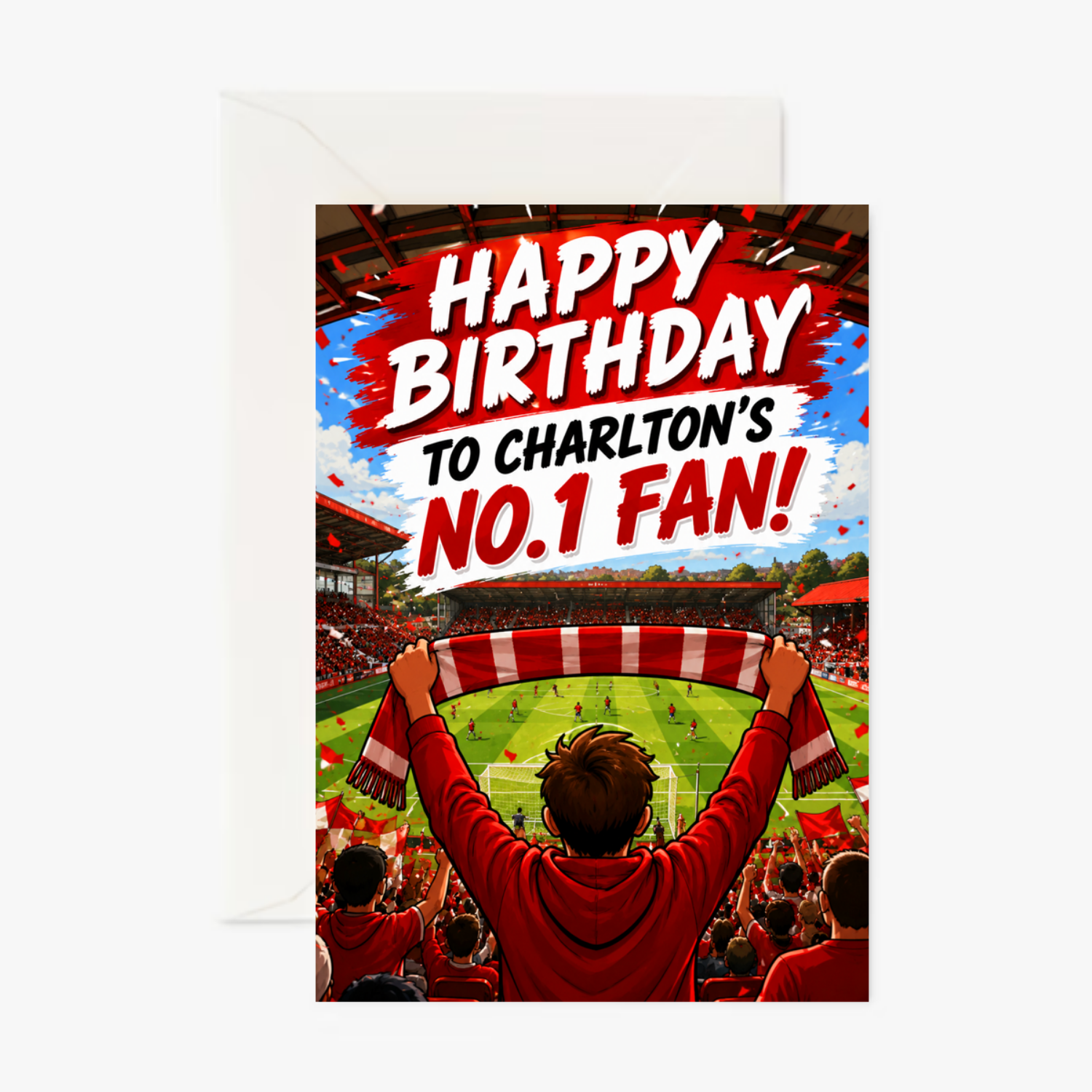 Charlton Fan personalised greeting card