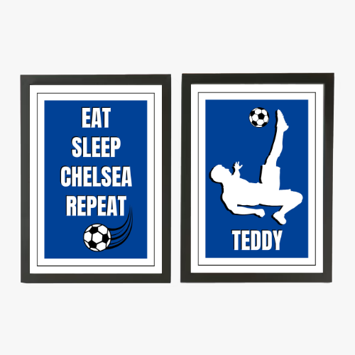 Personalised Chelsea FC Print – Eat, Sleep, Chelsea, Repeat personalised print