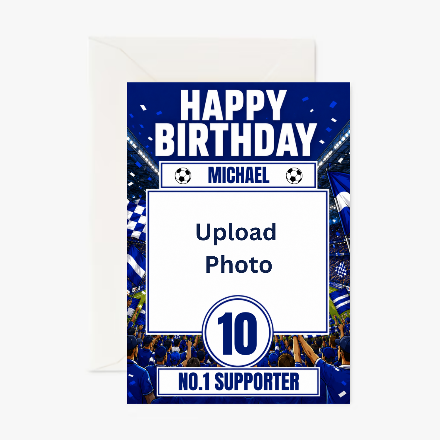 Chelsea's No.1 Supporter personalised greeting card