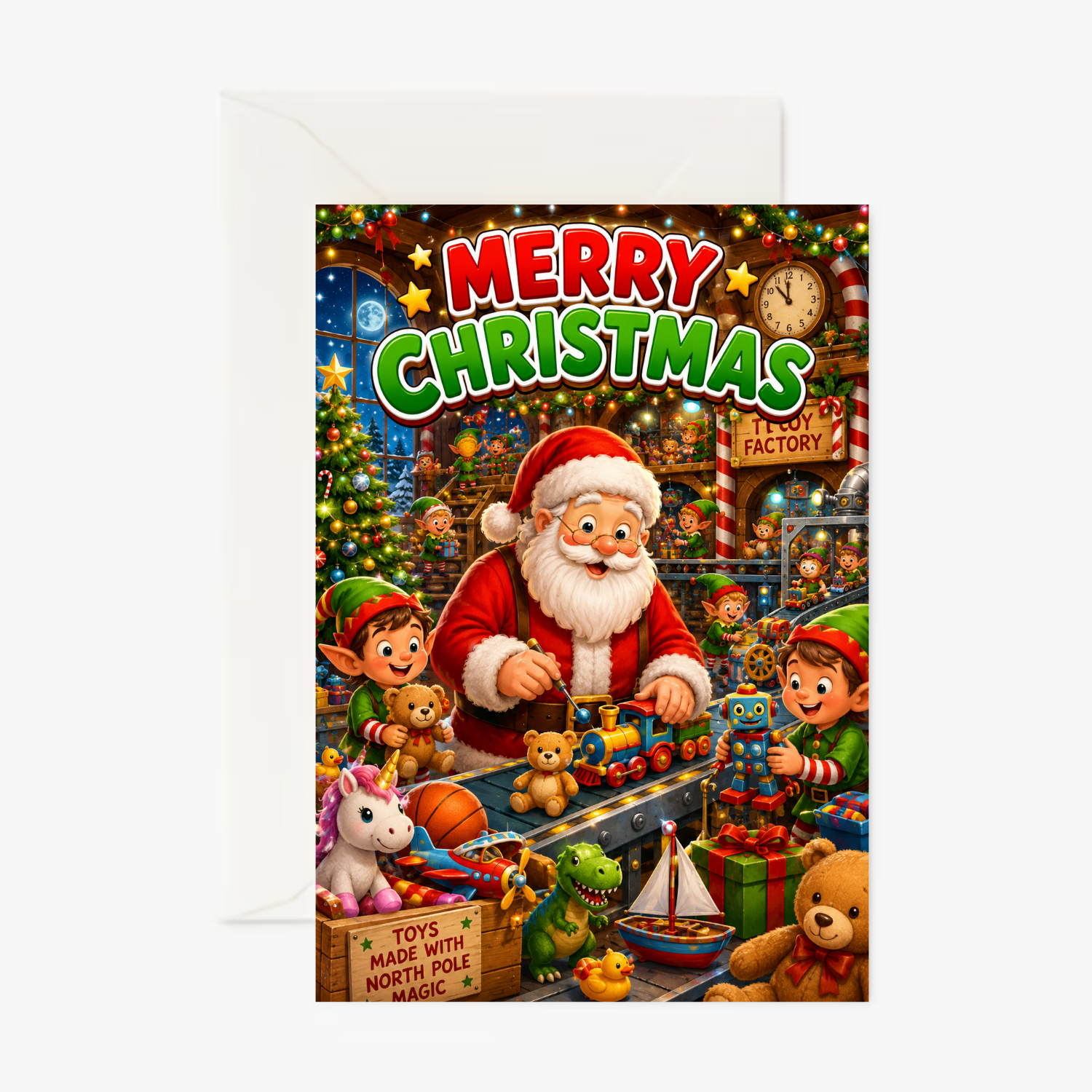 Santa's Christmas personalised greeting card