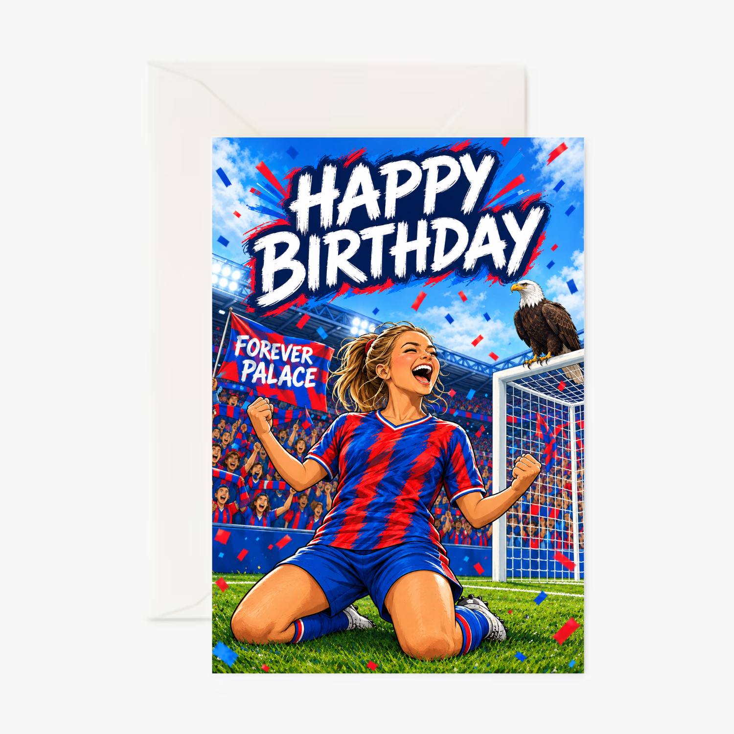 Personalised Crystal Palace Women Birthday Card – Eagles Fan