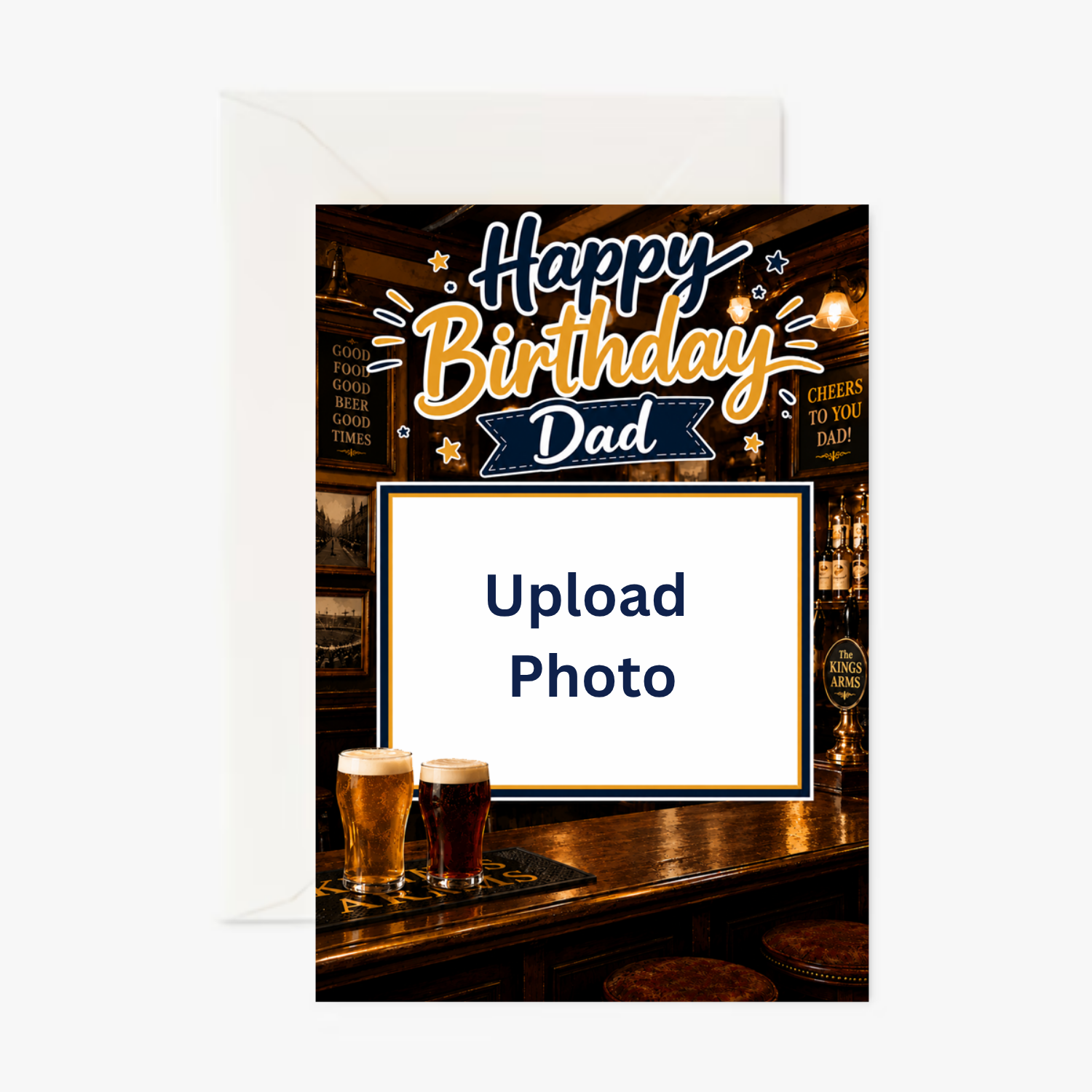 Happy Birthday Dad personalised greeting card