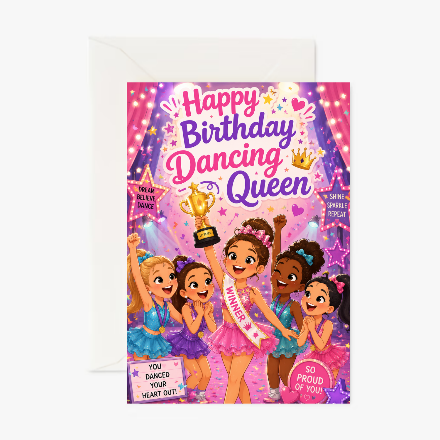 Dancing Queen personalised greeting card