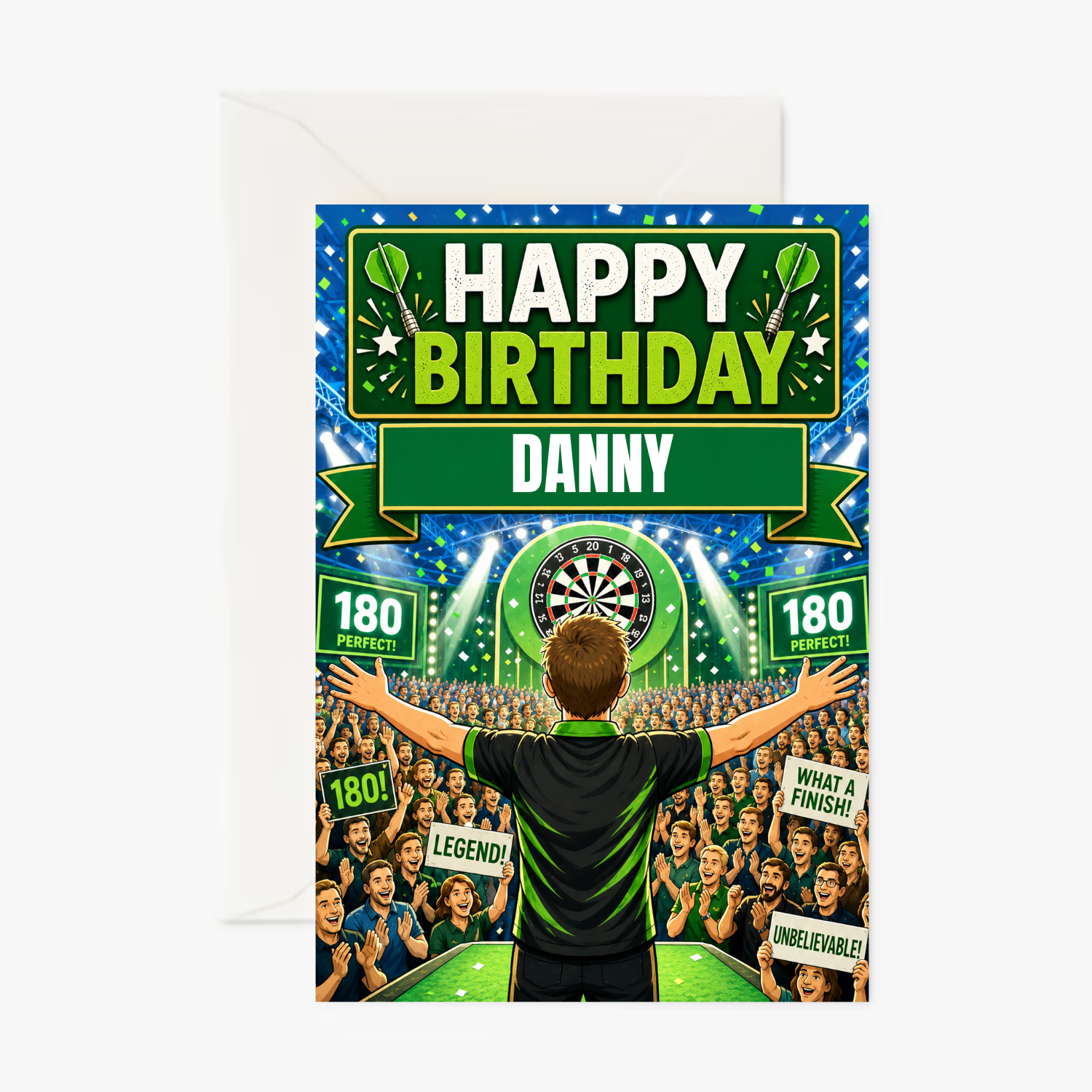Darts Champion personalised Sports card - Cockney Cards