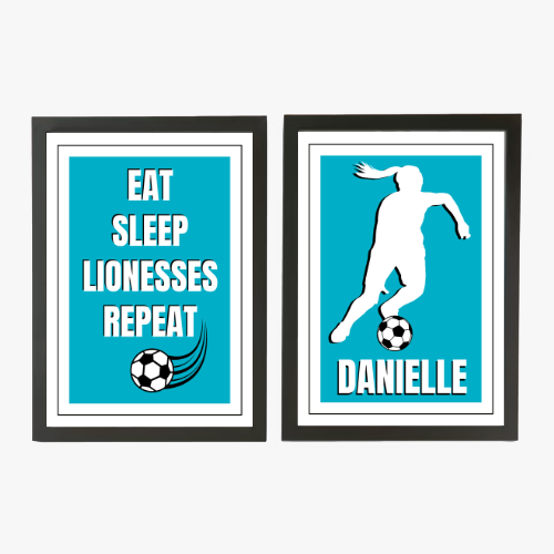 Personalised London City Lionesses Print – Eat, Sleep, Lionesses, Repeat personalised print