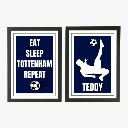 Personalised Tottenham Hotspur Print – Eat, Sleep, Tottenham, Repeat personalised print