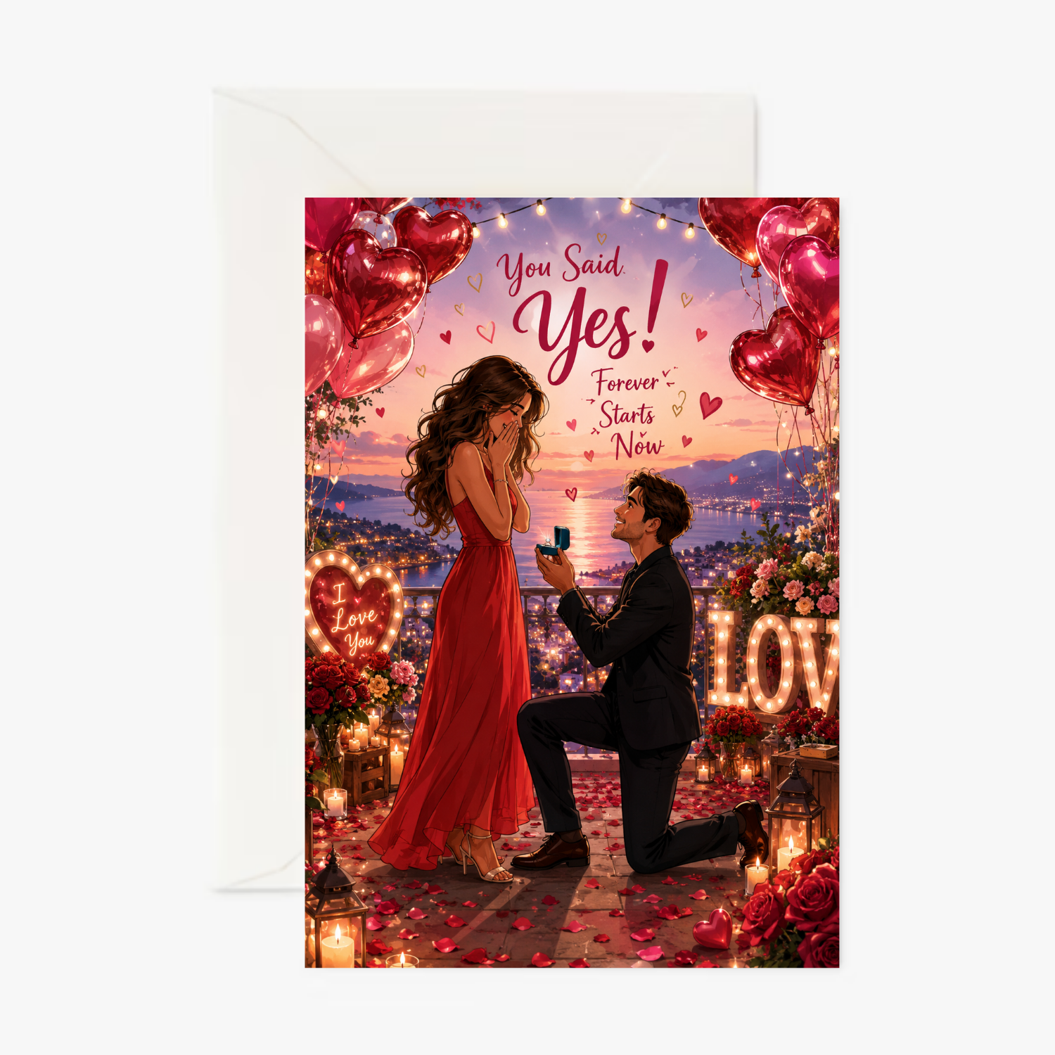 She Said Yes! personalised Wedding & Engagement card - Cockney Cards