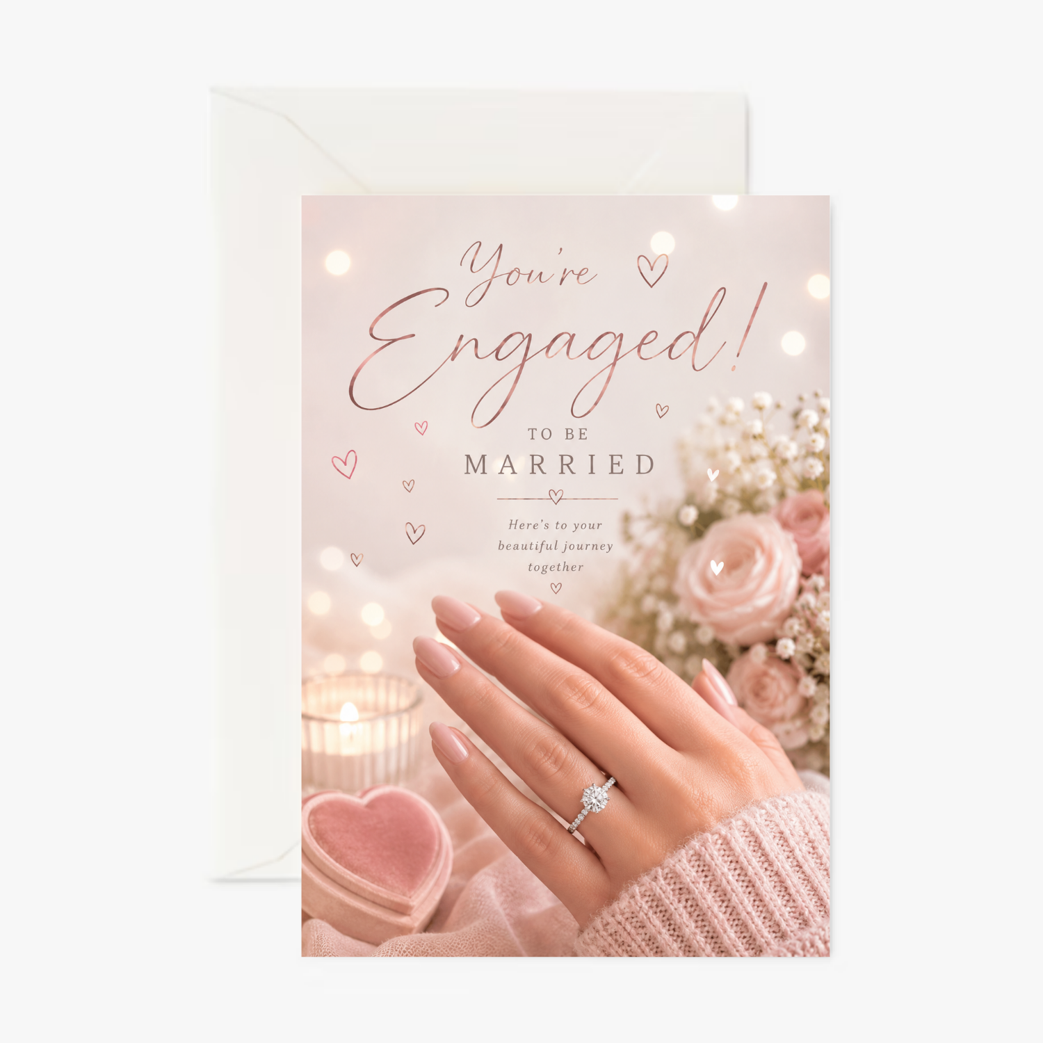 Engagement Ring personalised Wedding & Engagement card - Cockney Cards