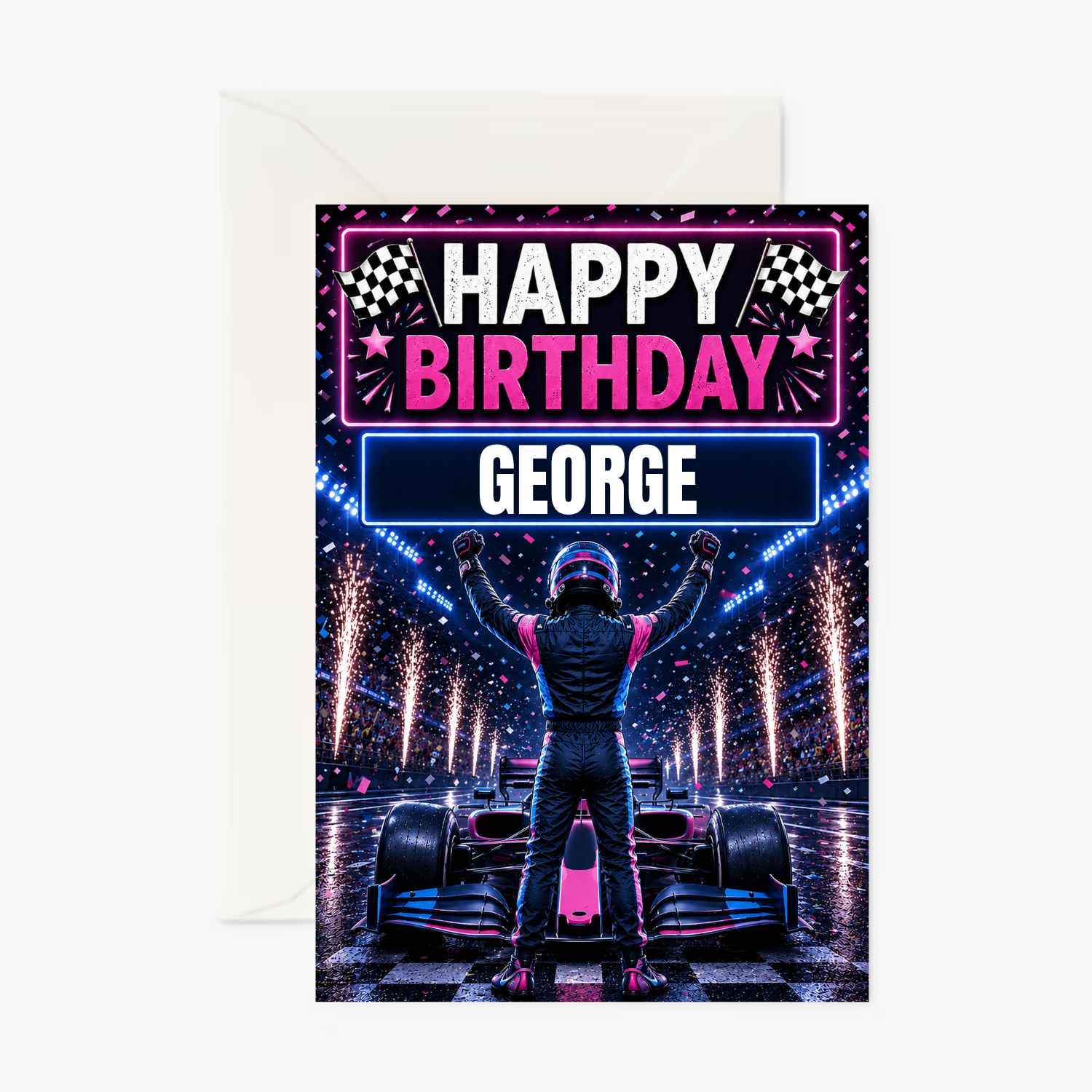 Alpine F1 Driver personalised Sports card - Cockney Cards