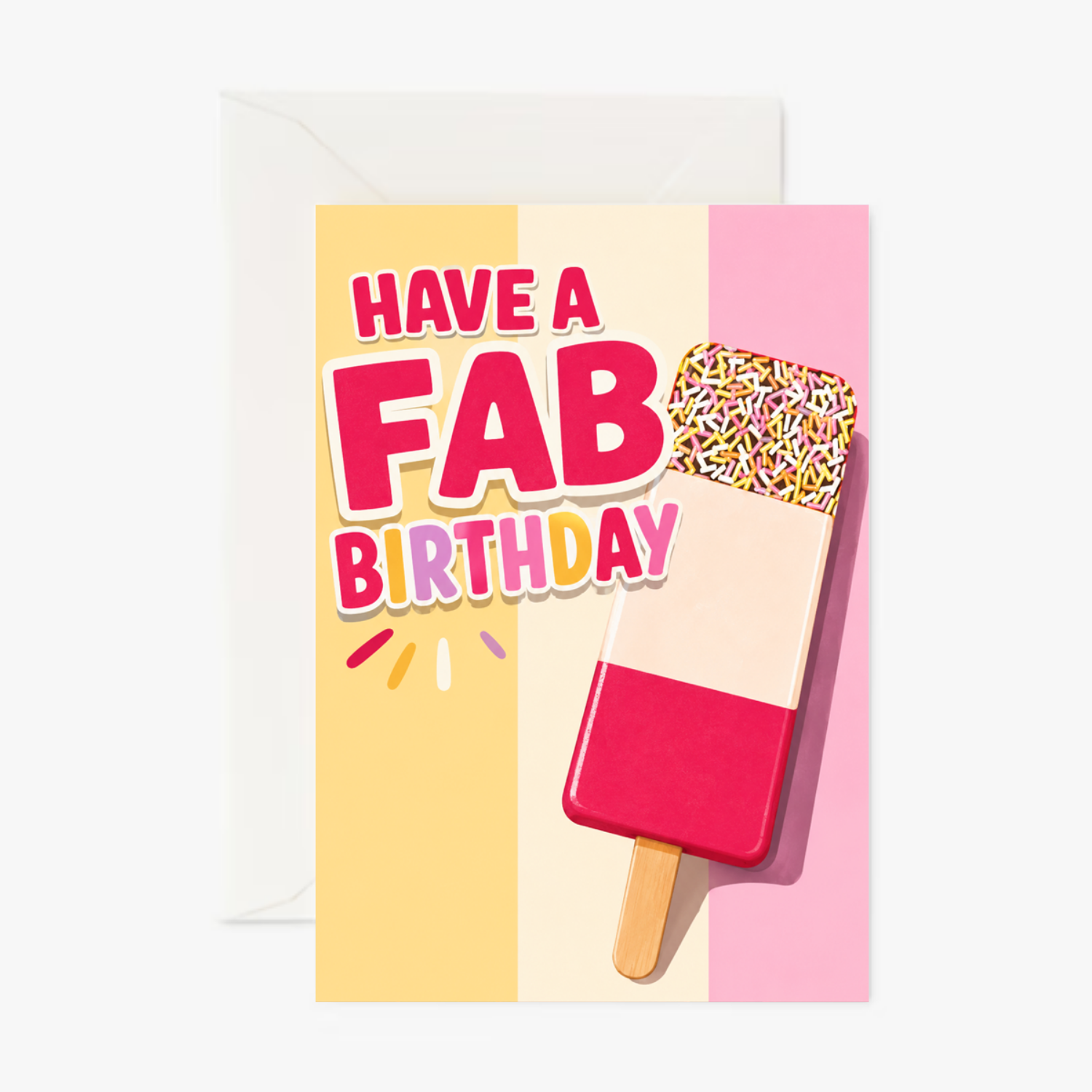 Fab Birthday personalised greeting card