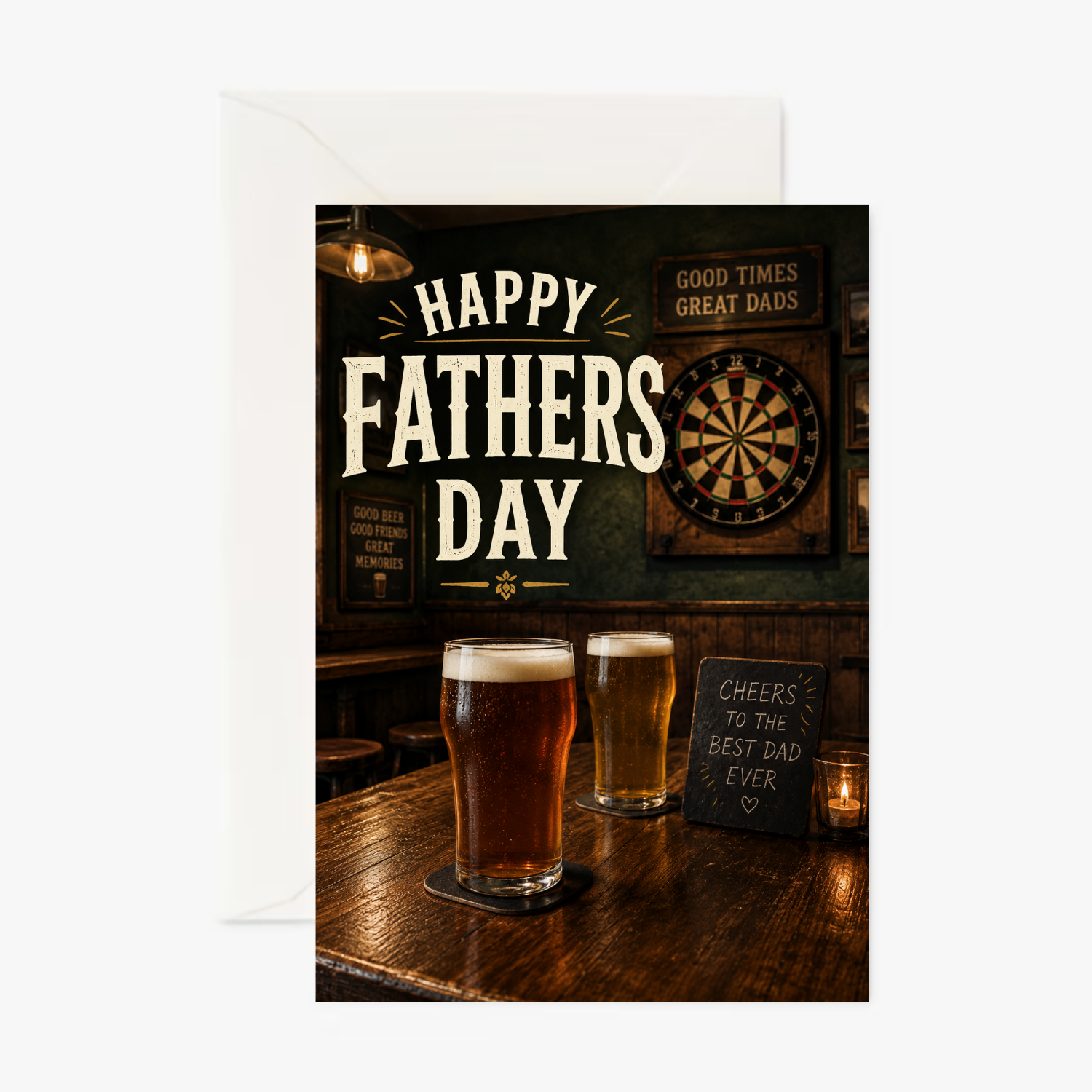 The Father's Arms personalised card