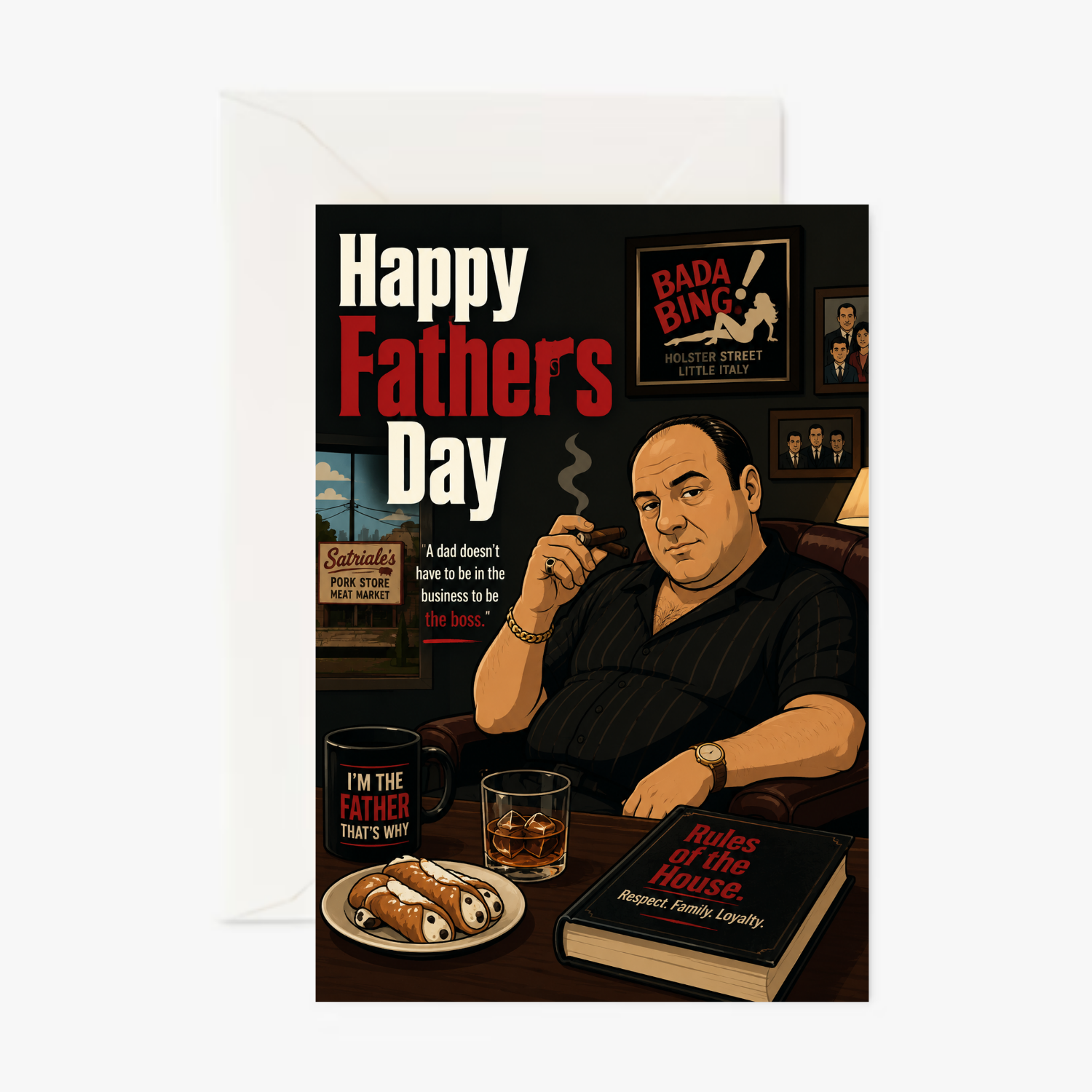 Sopranos Dad personalised card