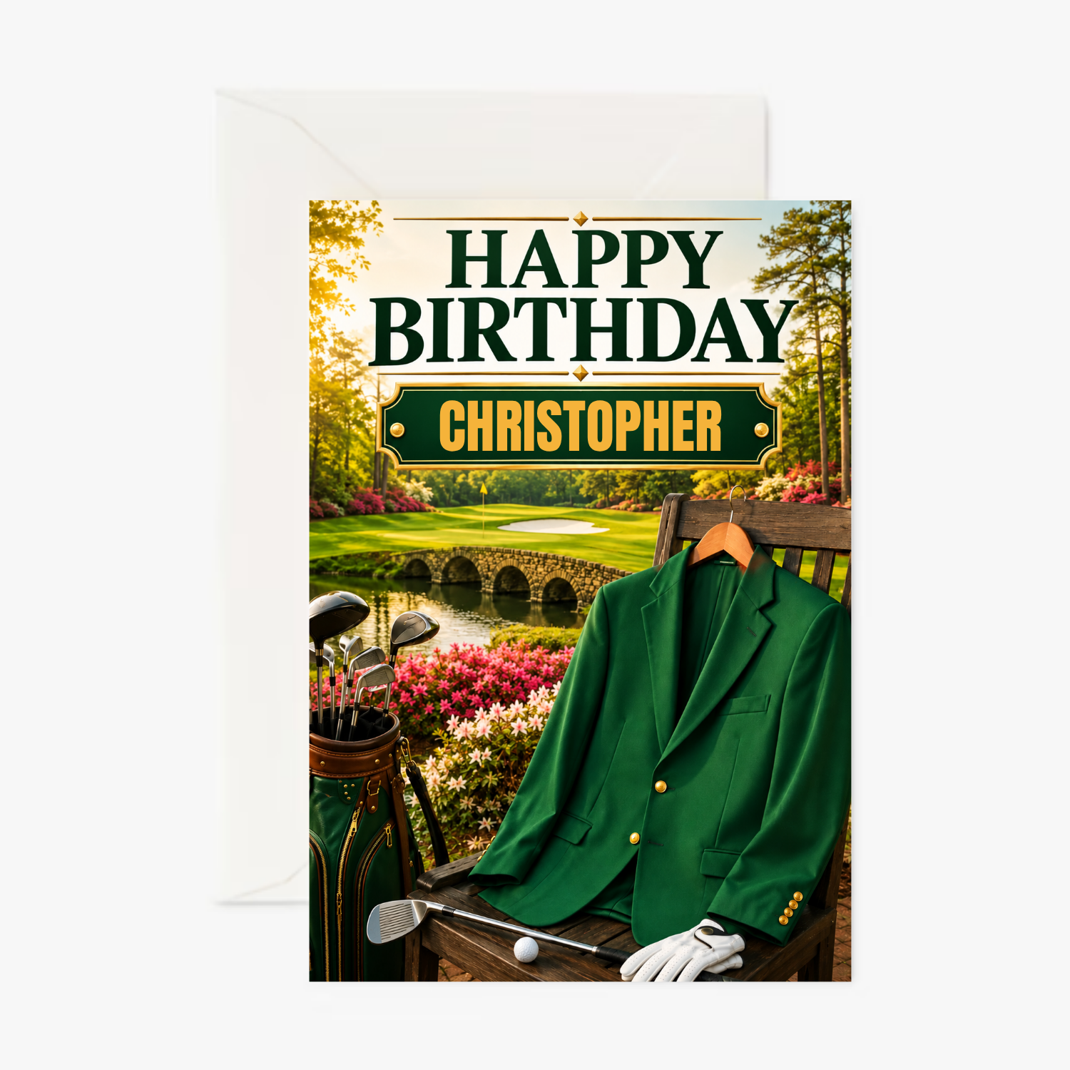 Golf Masters personalised Sports card - Cockney Cards