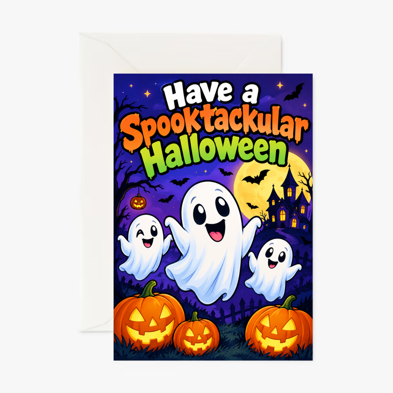 Halloween Birthday Card - Ghosts And Ghouls