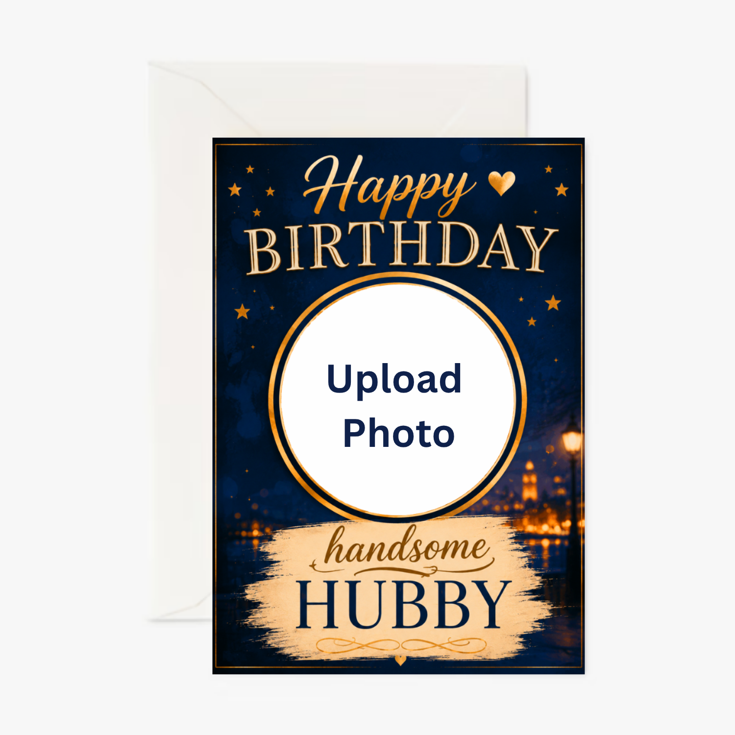 Handsome Hubby personalised greeting card