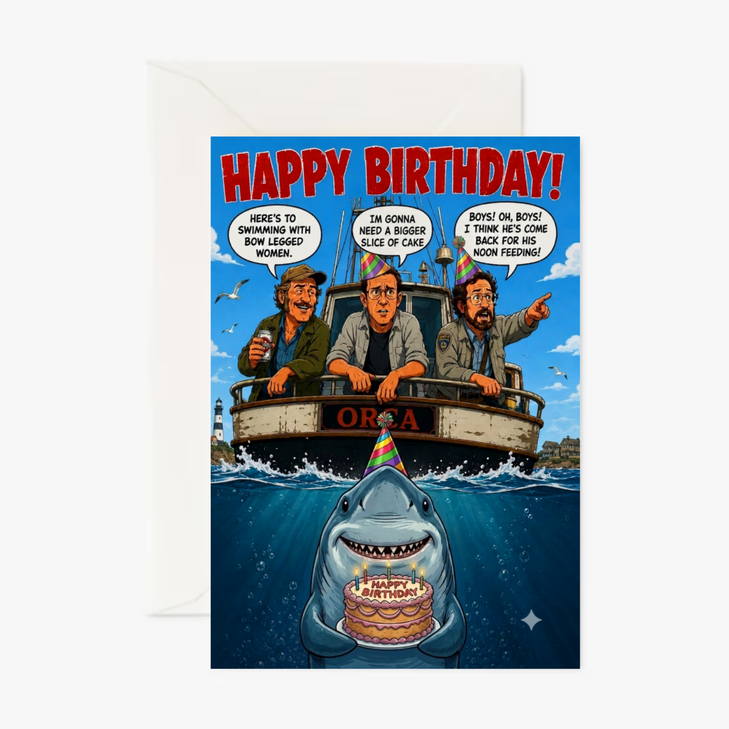JAWS Your Gonna Need a Bigger... personalised greeting card