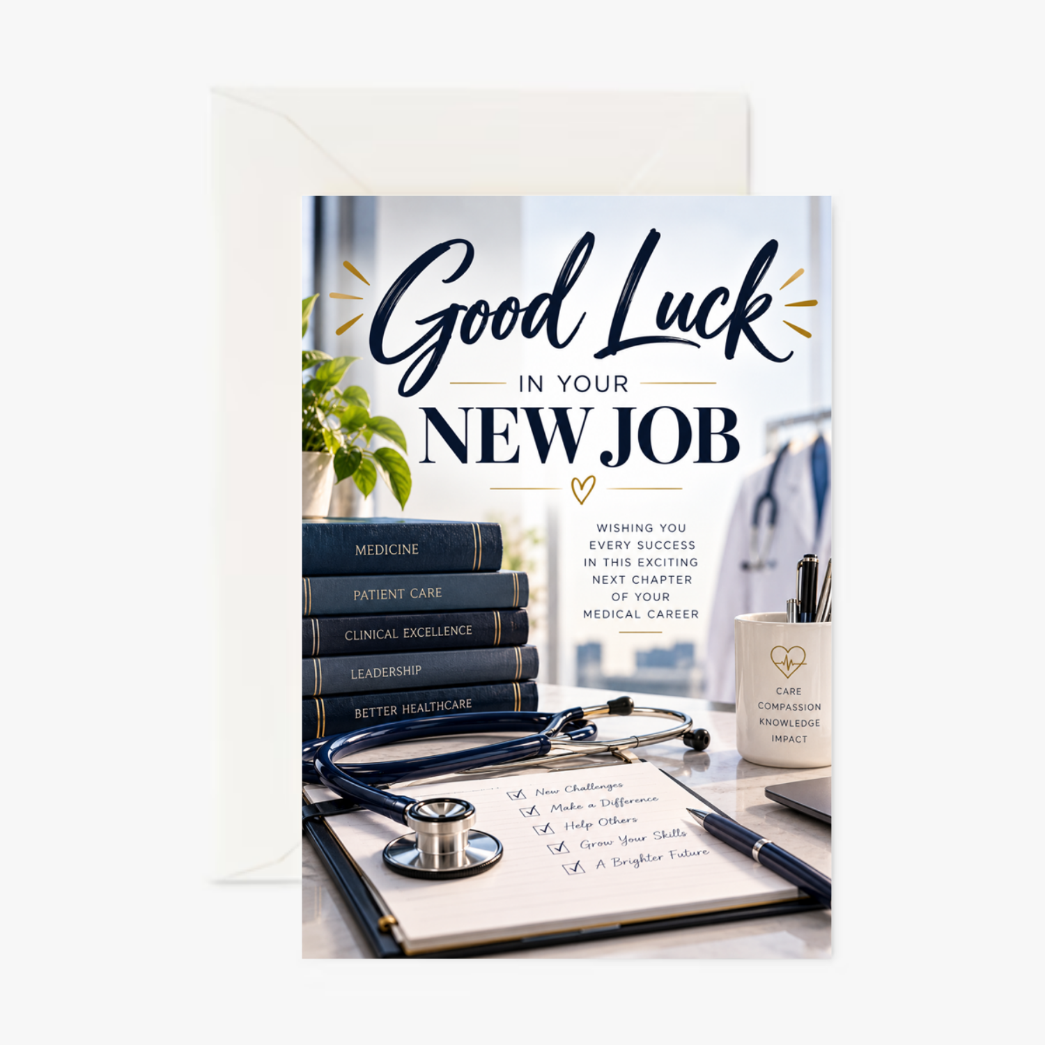 Personalised Good Luck New Job Card for a Doctor – Congratulations on Your New Doctors Job