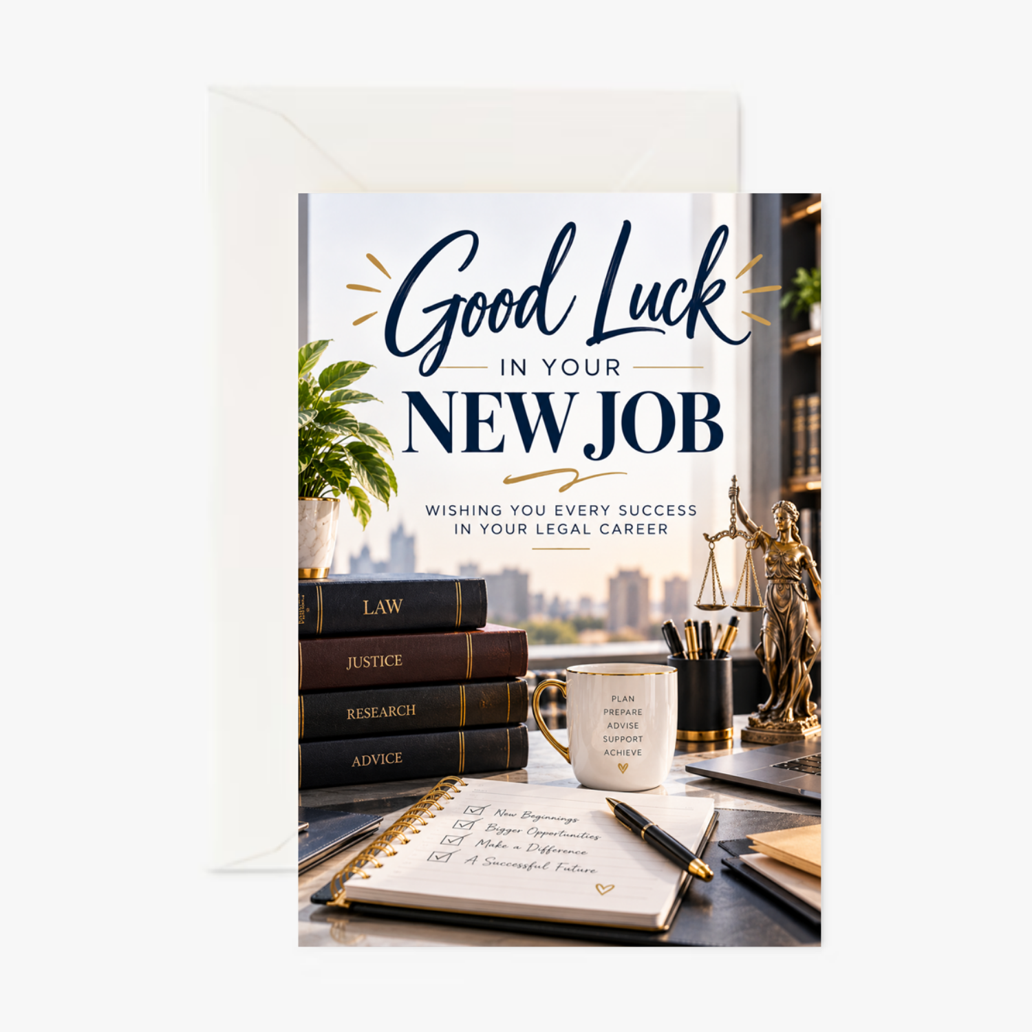 Personalised Good Luck New Job Card for a Lawyer – Congratulations on Your New Lawyer Job