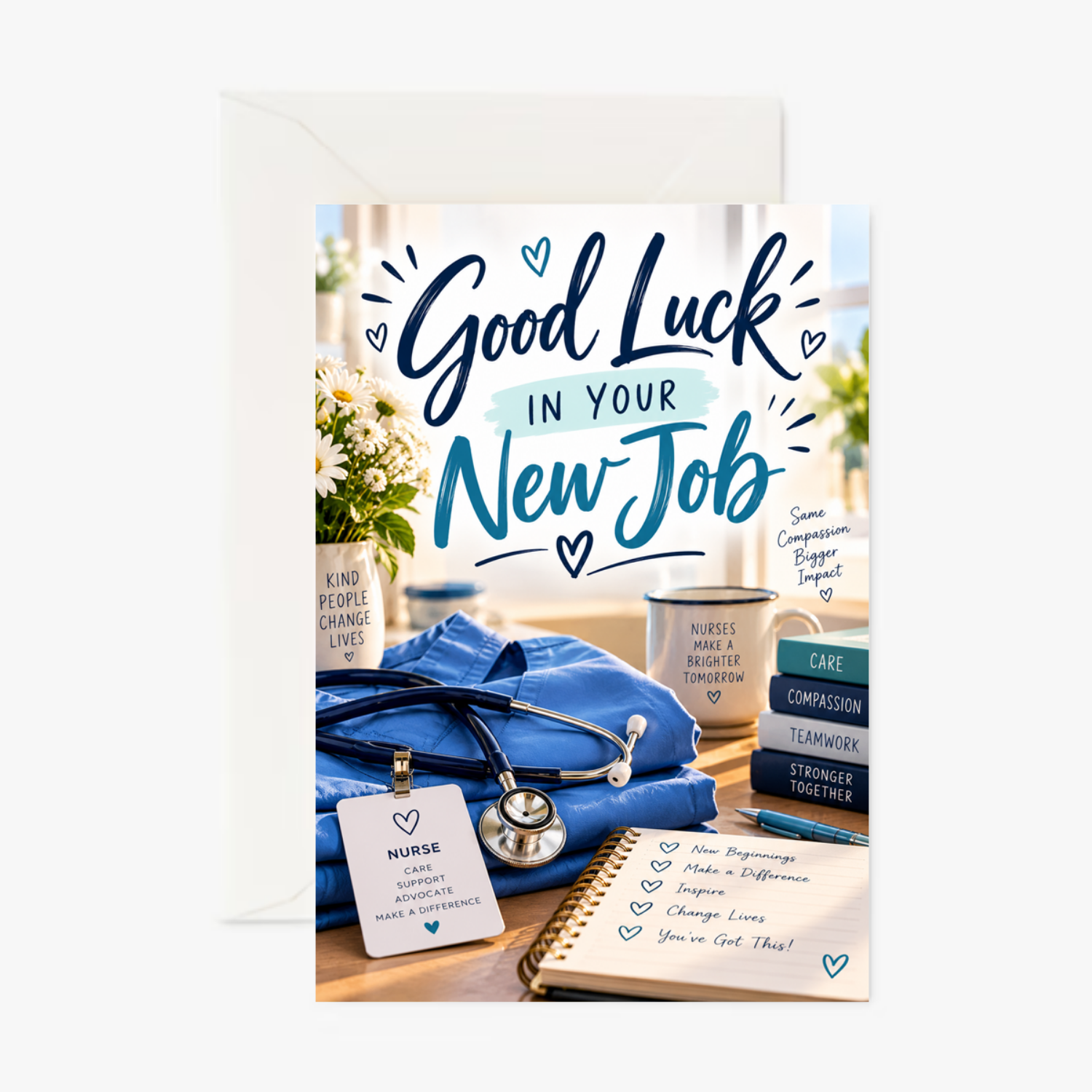 Personalised Good Luck New Job Card for a Nurse – Congratulations on Your New Nursing Job