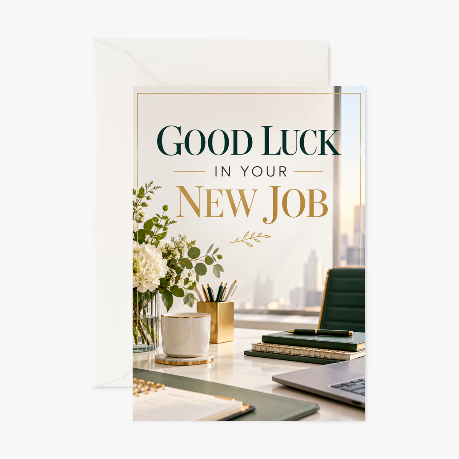 Personalised Good Luck New Job Card for an Office Worker – Congratulations on Your New Job
