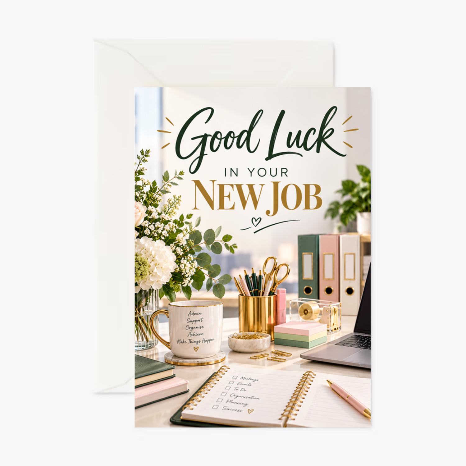 Personalised Good Luck New Job Card for a Secretary – Congratulations on Your New Secretarial Job