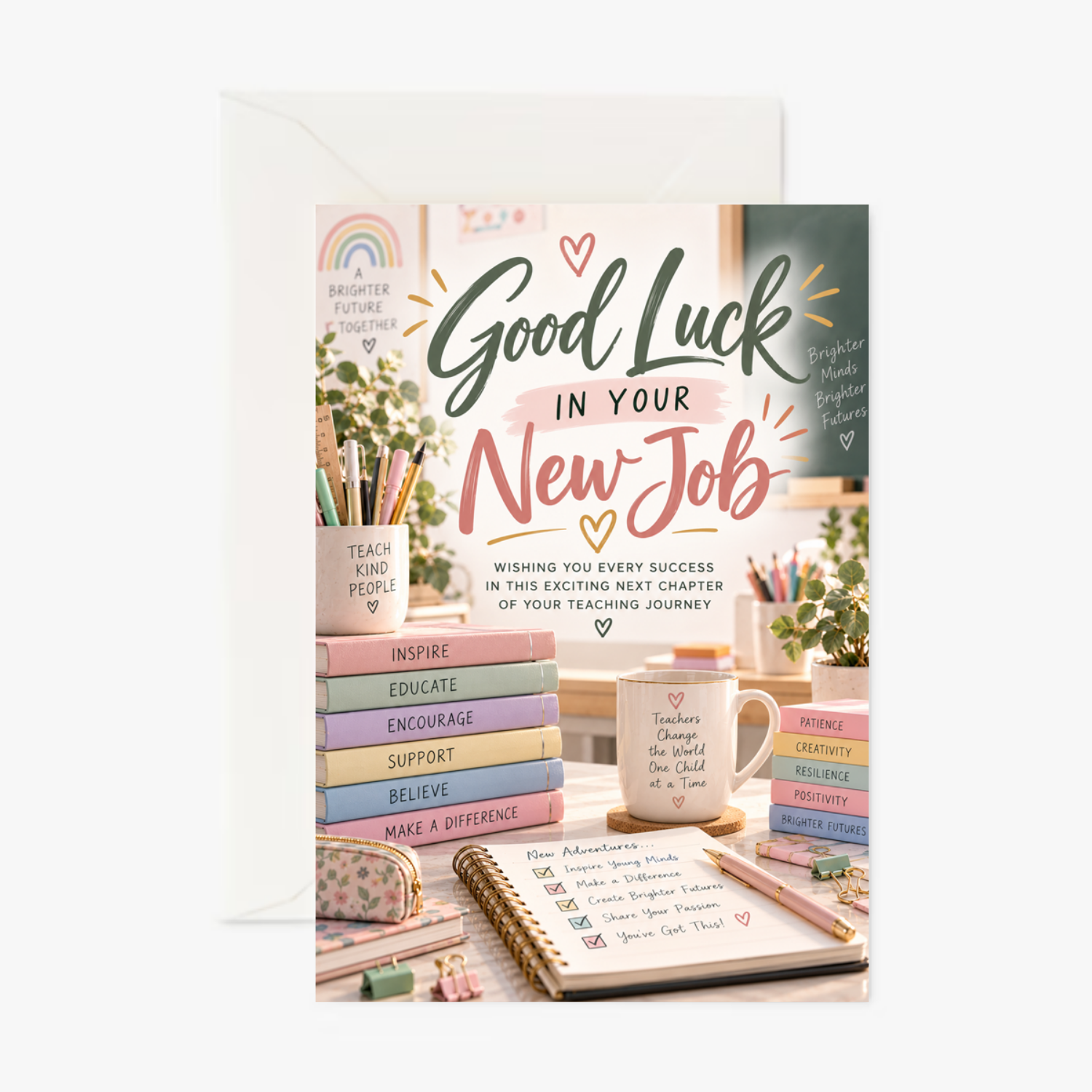 Personalised Good Luck New Job Card for a Teacher – Congratulations on Your New Teaching Job