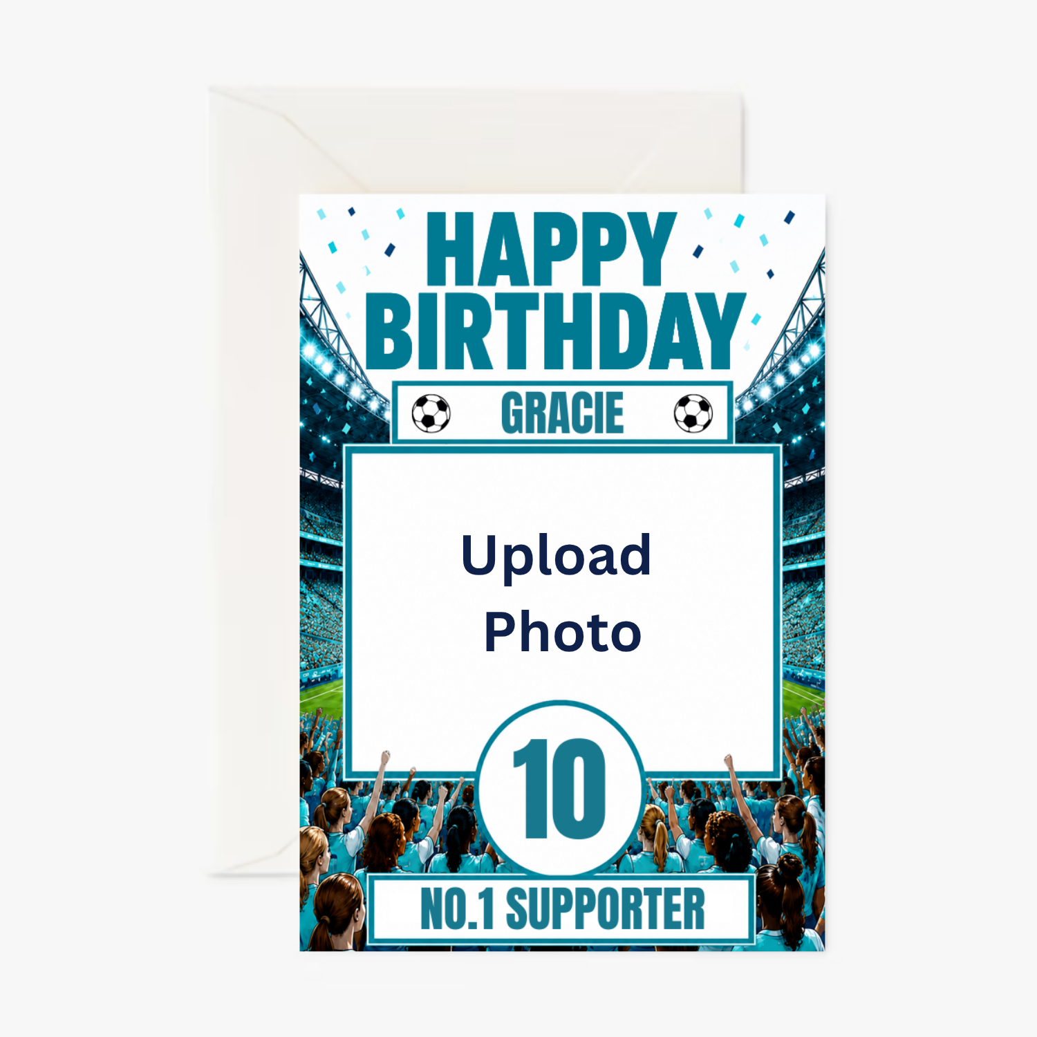 London City Lionesses No.1 Supporter personalised greeting card