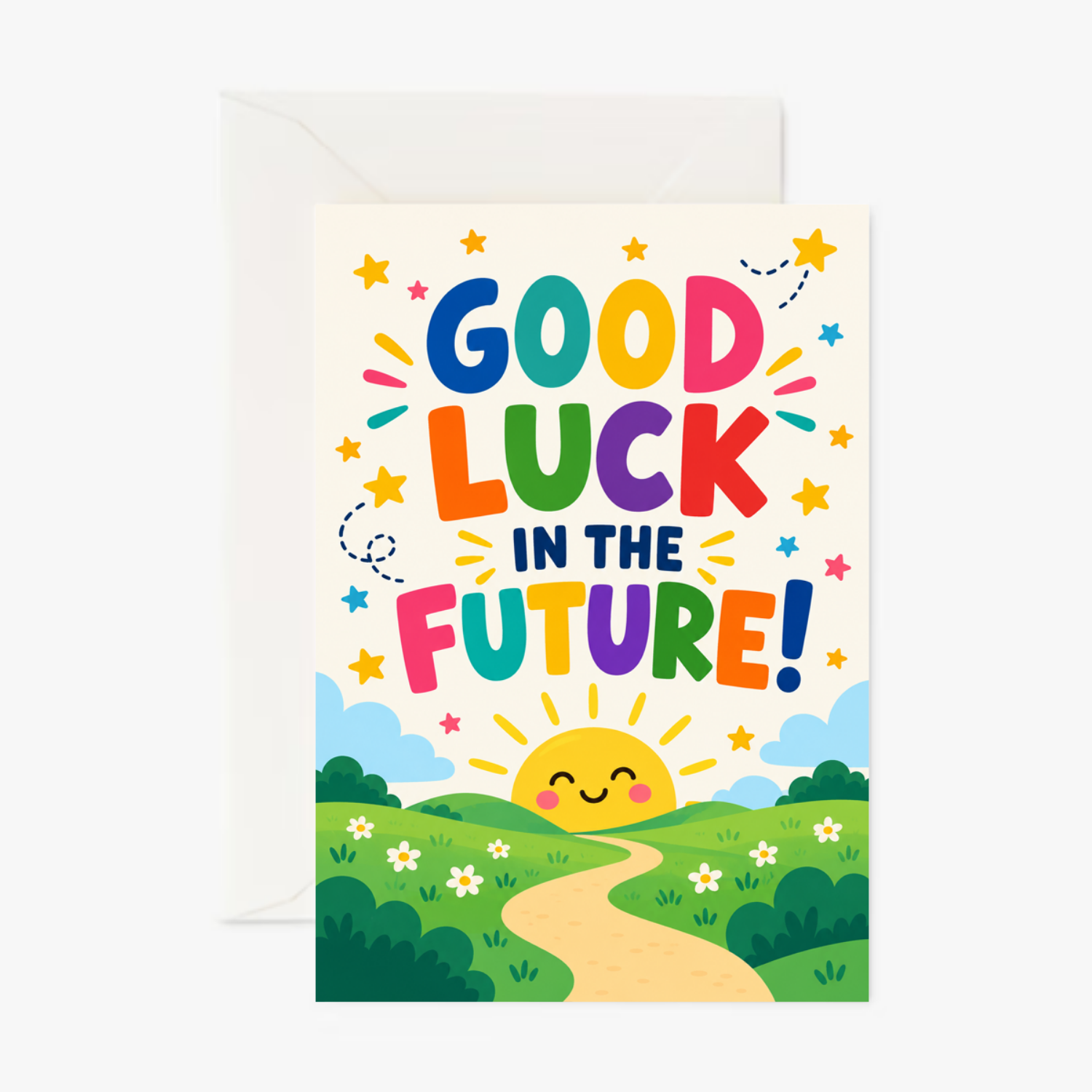 Personalised Good Luck in the Future Card – Leaving Card - Cockney Cards
