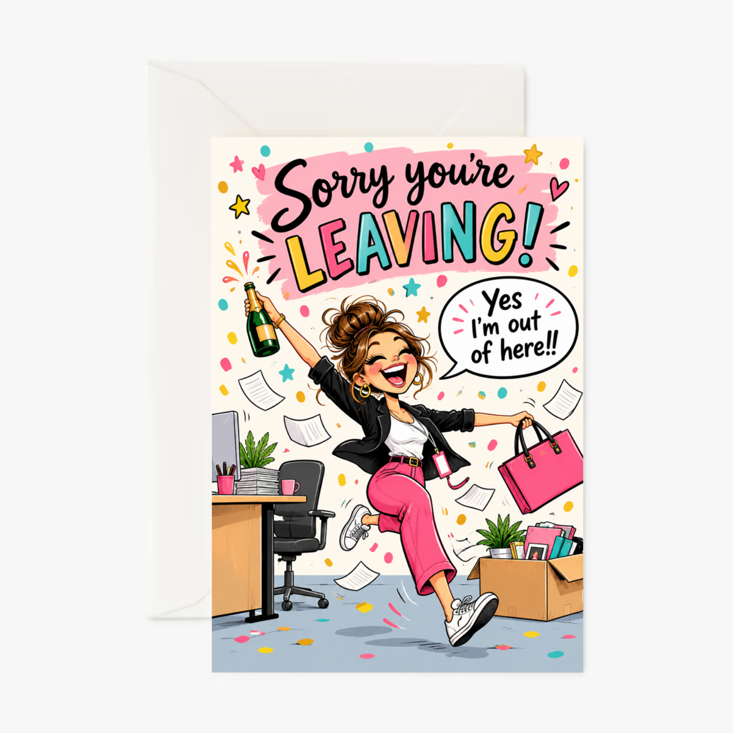 Personalised Sorry You’re Leaving Card – Funny Work Leaving Card