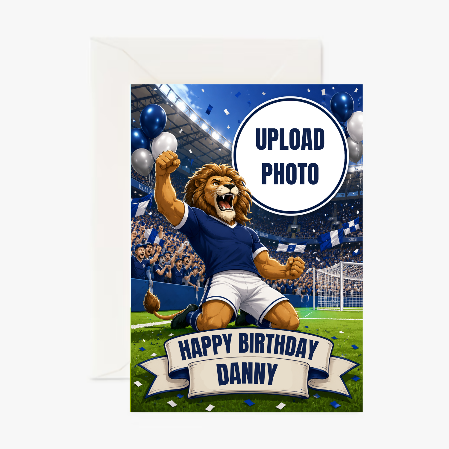 Lions Birthday personalised greeting card