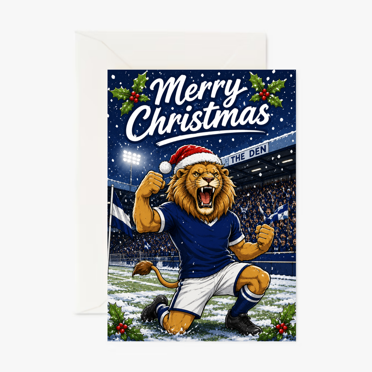 Millwall Christmas Card personalised greeting card