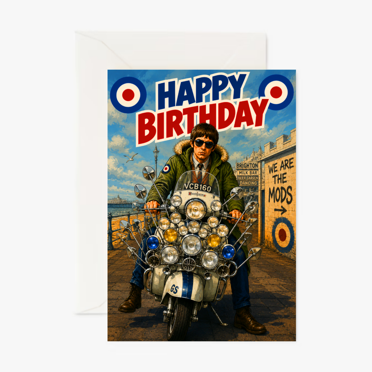 Quadrophenia Birthday personalised greeting card