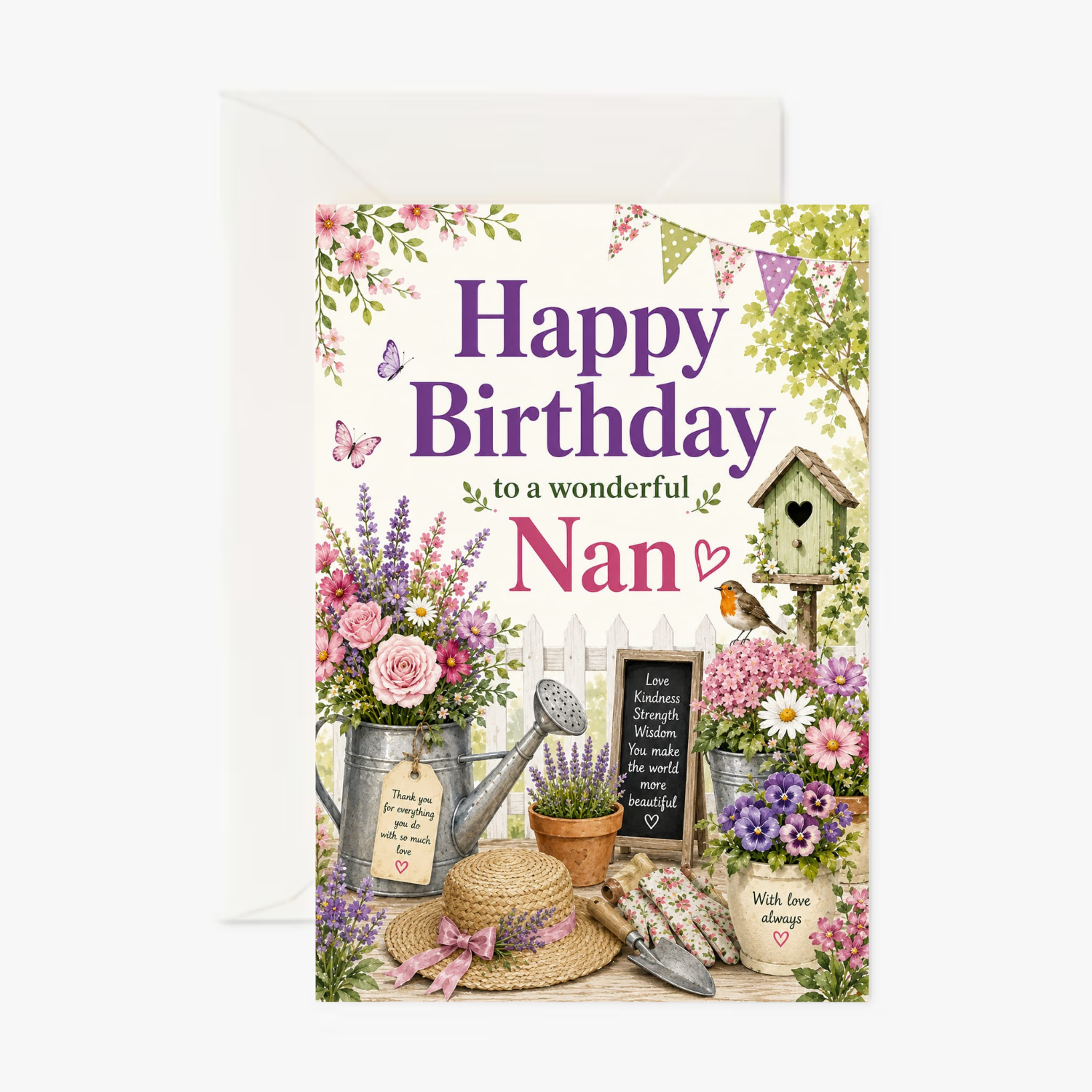 Nans Garden personalised greeting card