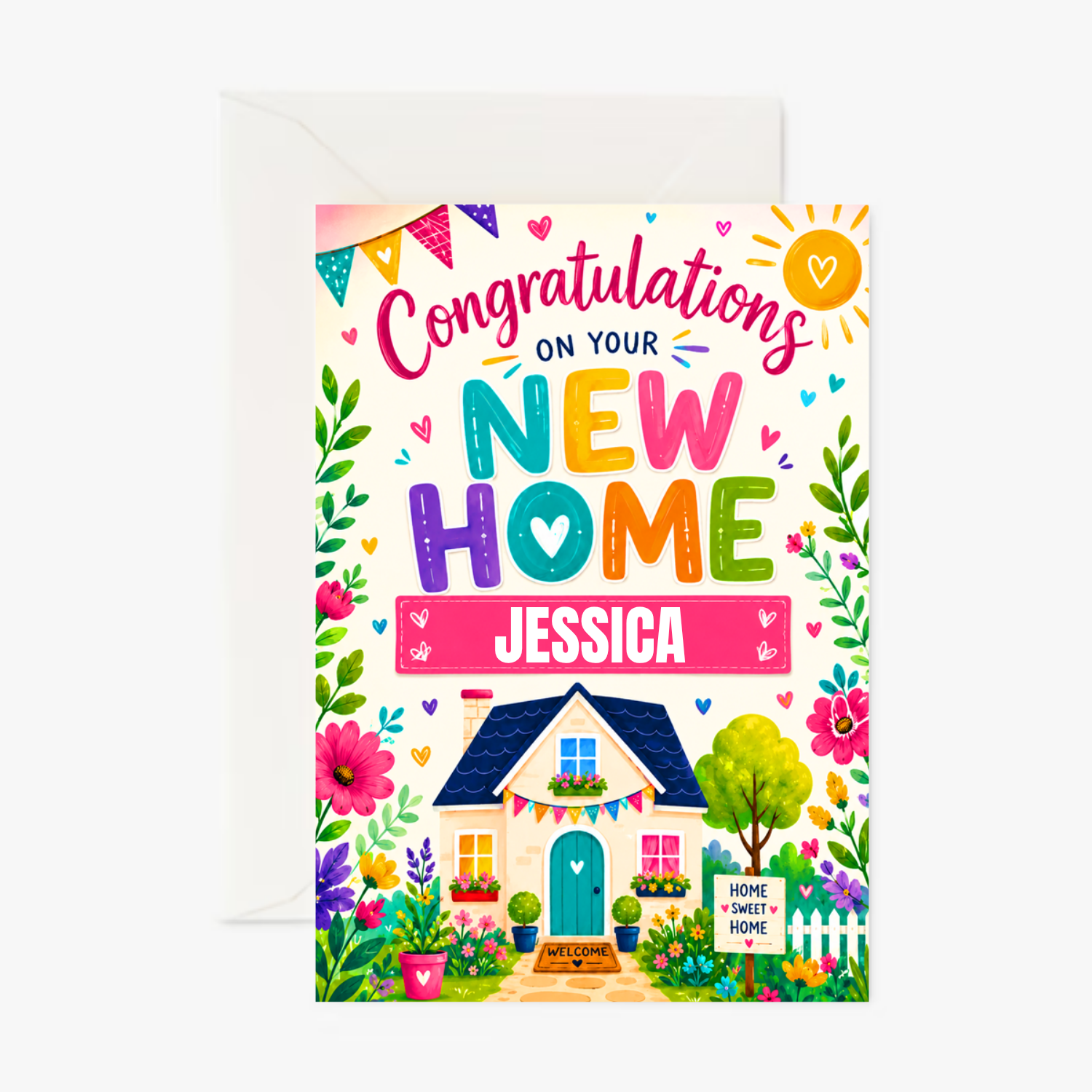 Happy Home personalised personalised card - Cockney Cards
