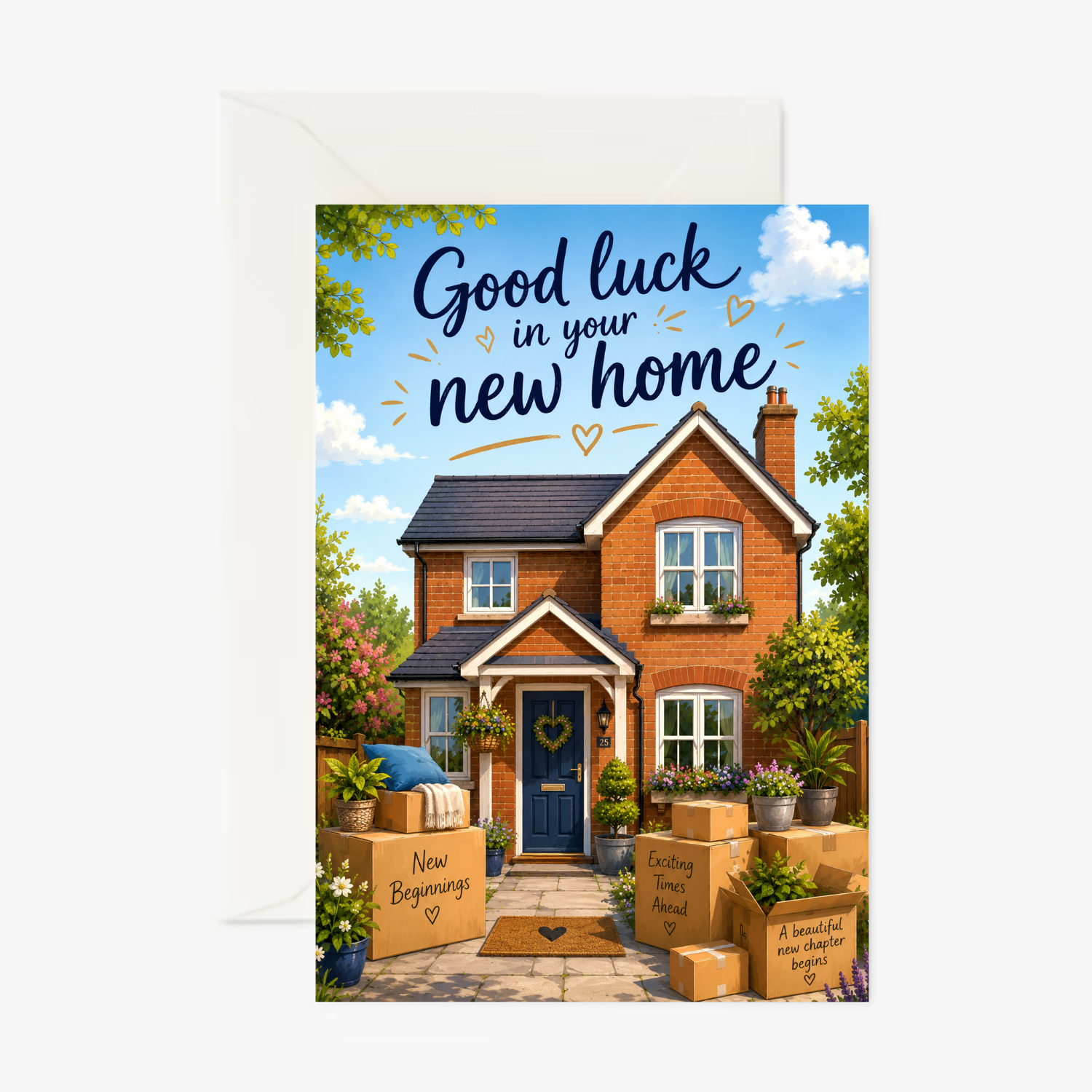 New Home, New Beginnings personalised personalised card - Cockney Cards