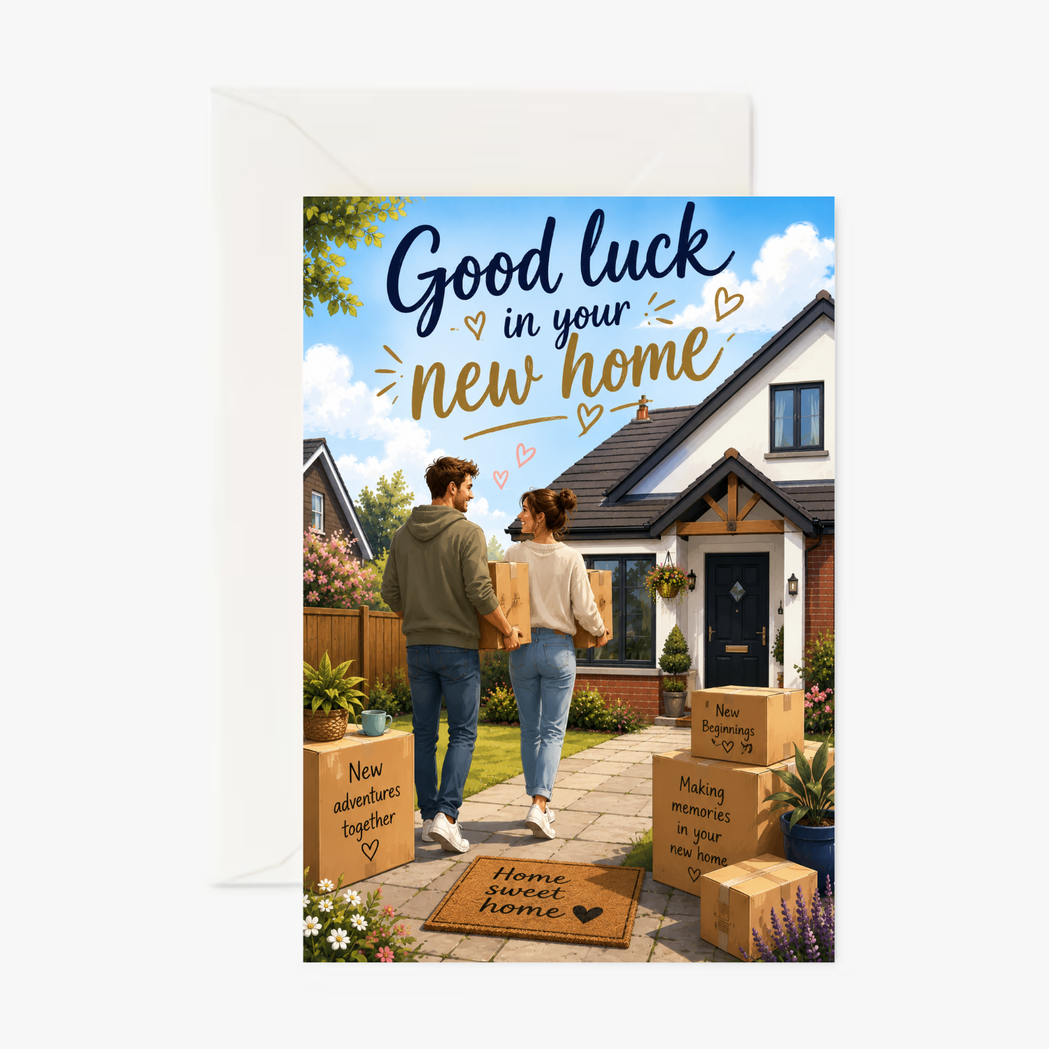 New Home, New Adventures personalised personalised card - Cockney Cards