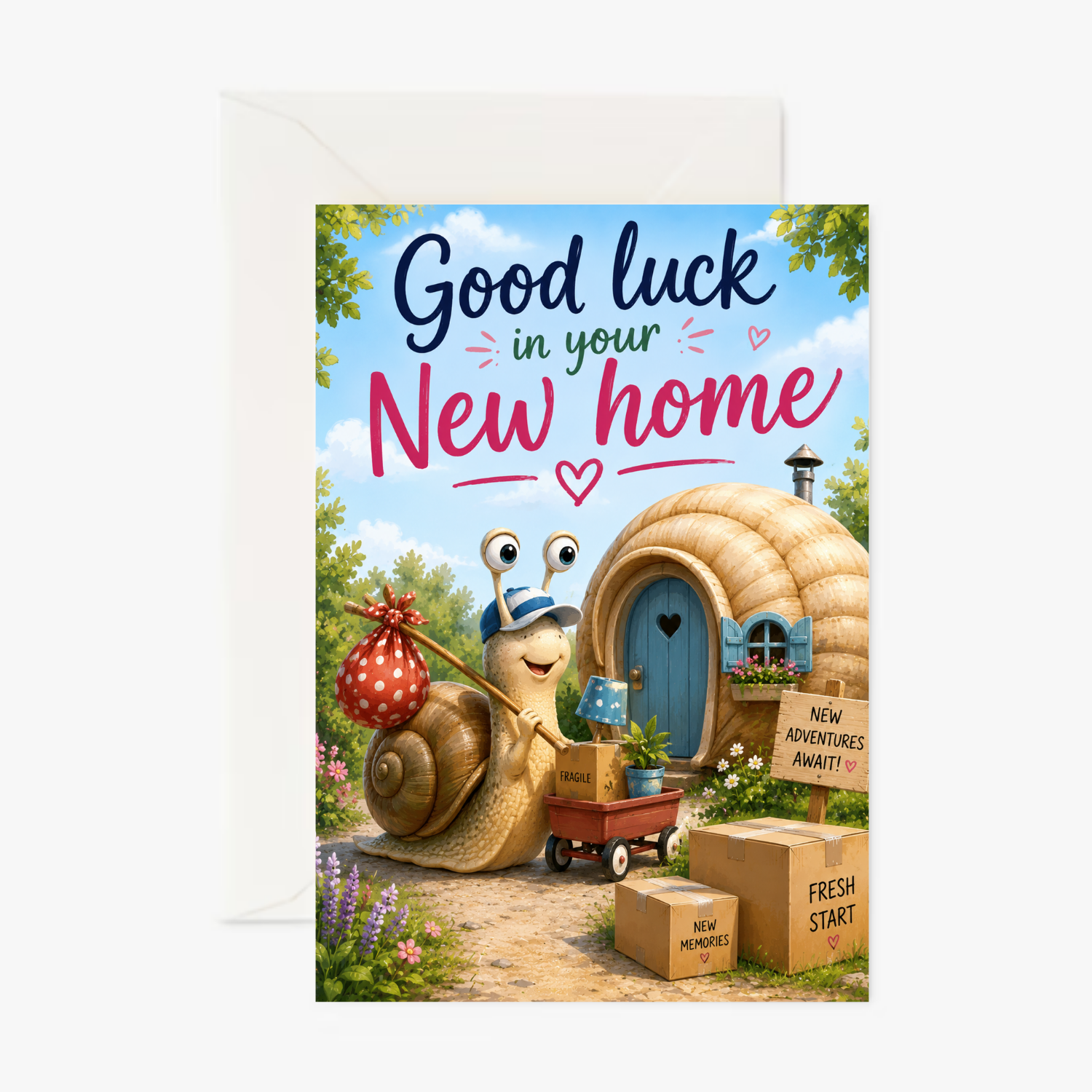 New Home Wishes personalised personalised card - Cockney Cards